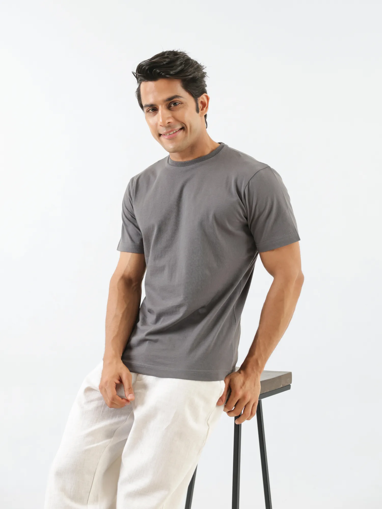 Men German Grey Round Neck T-shirt - Image 8