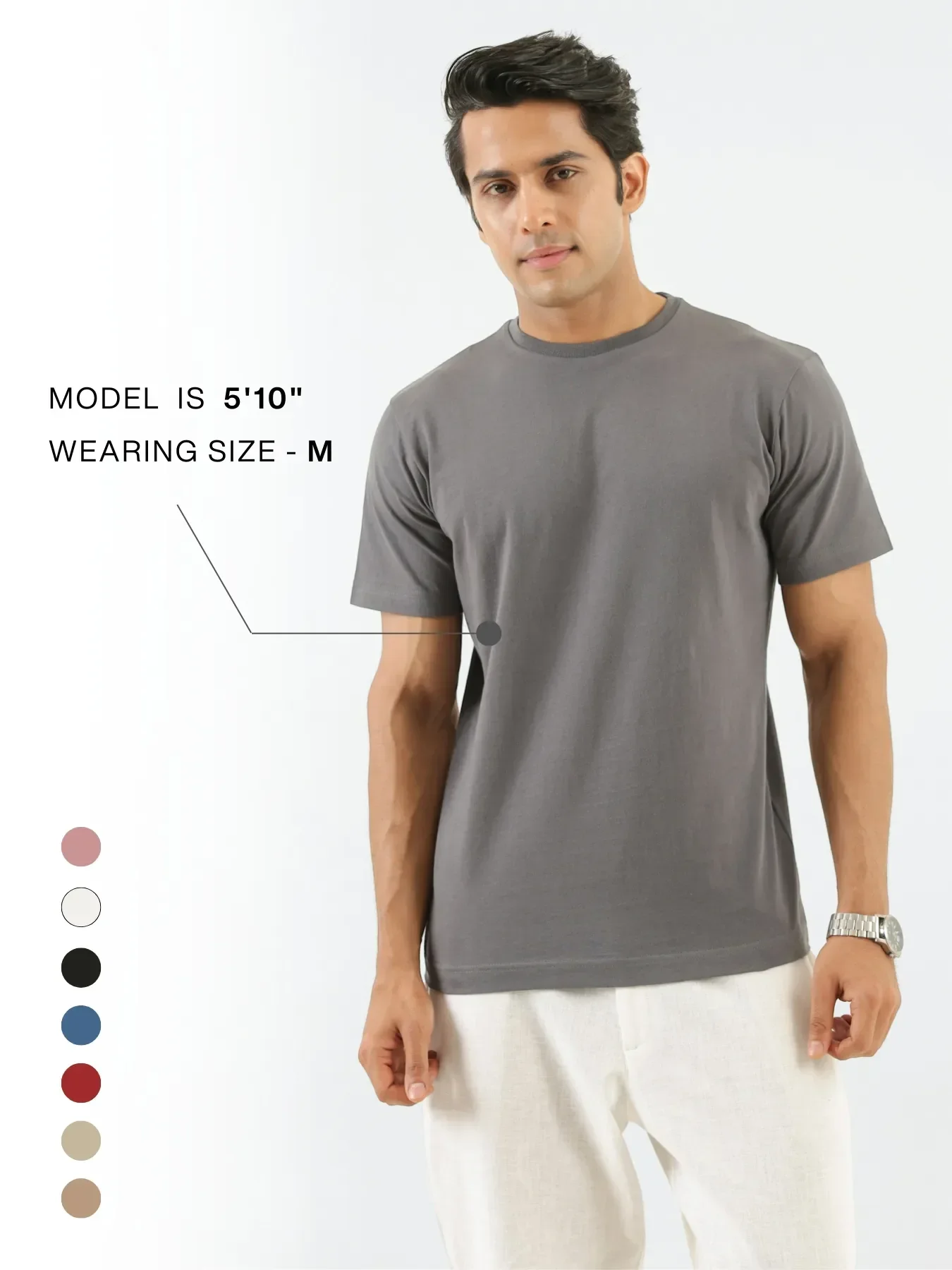 Men German Grey Round Neck T-shirt - Image 9