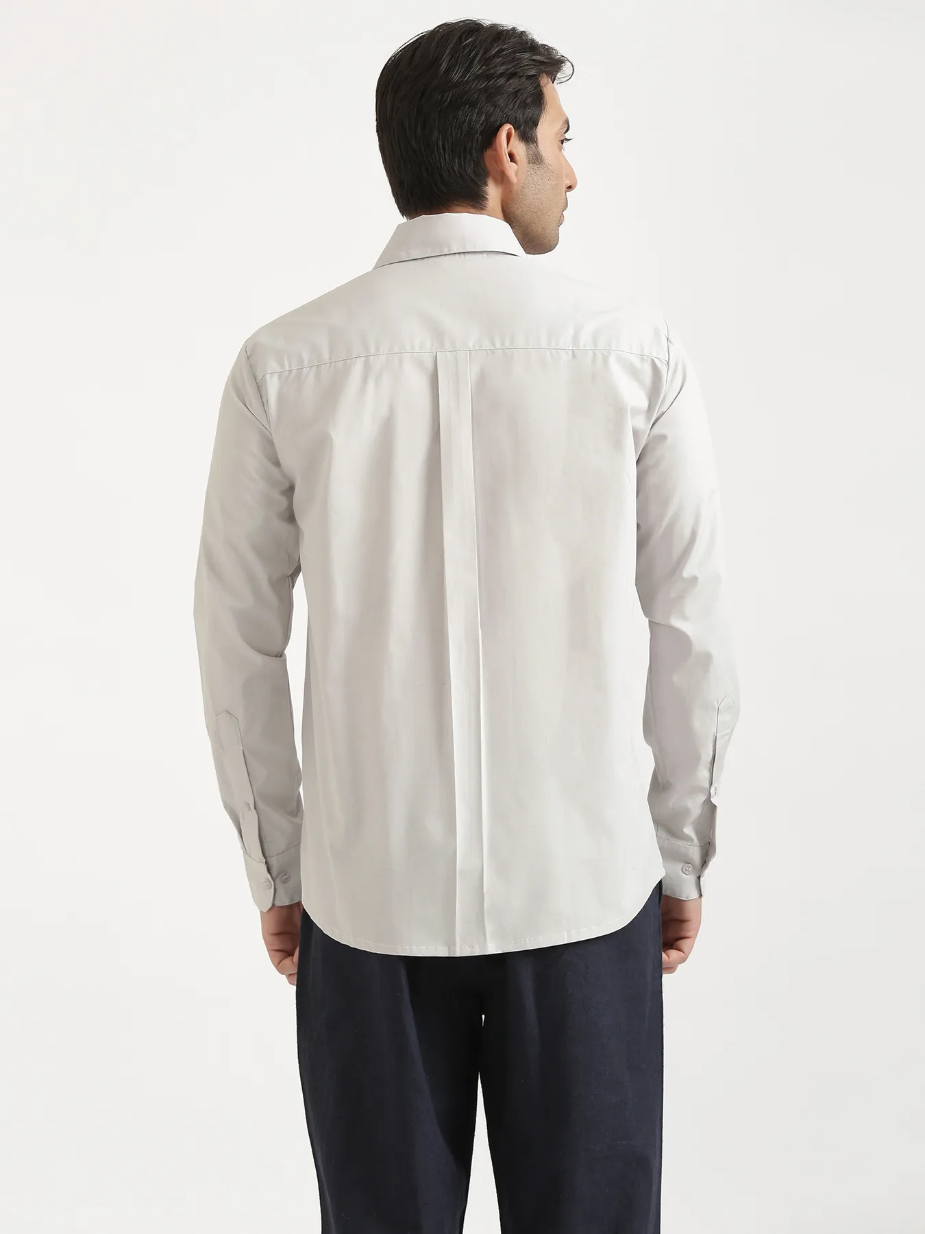 Men Light Grey Better Cotton Full Sleeve Shirt - Image 12
