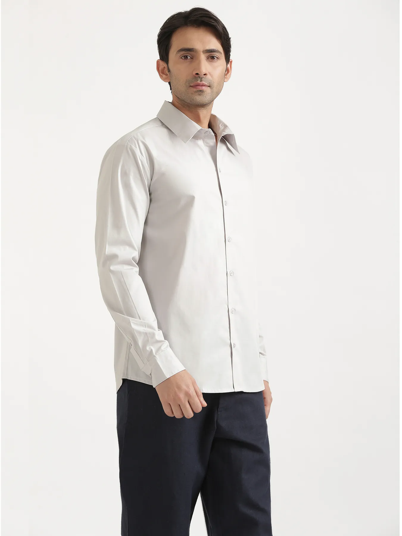 Men Light Grey Better Cotton Full Sleeve Shirt - Image 14
