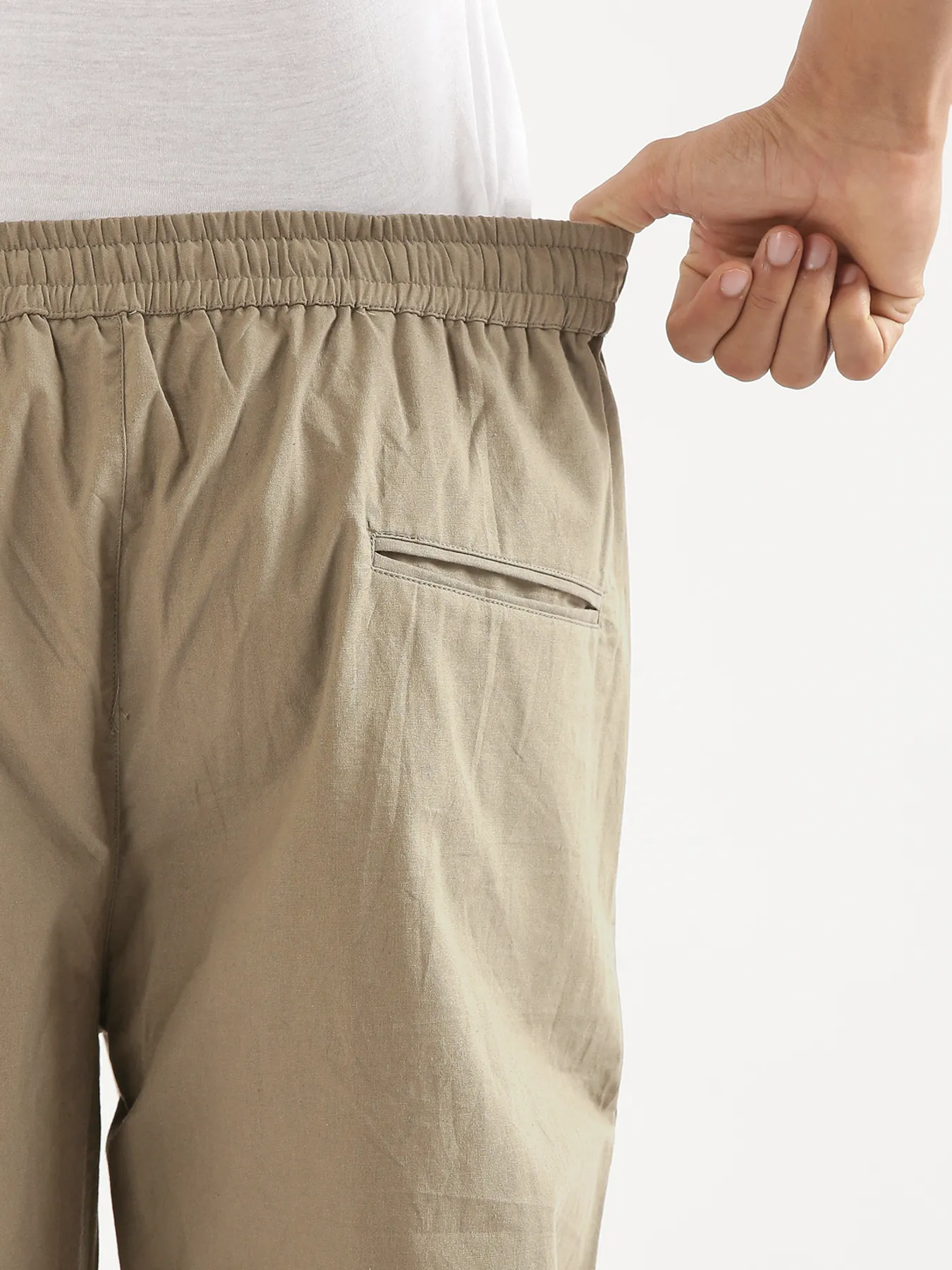 Men Khakhi Cotton Pant - Image 7