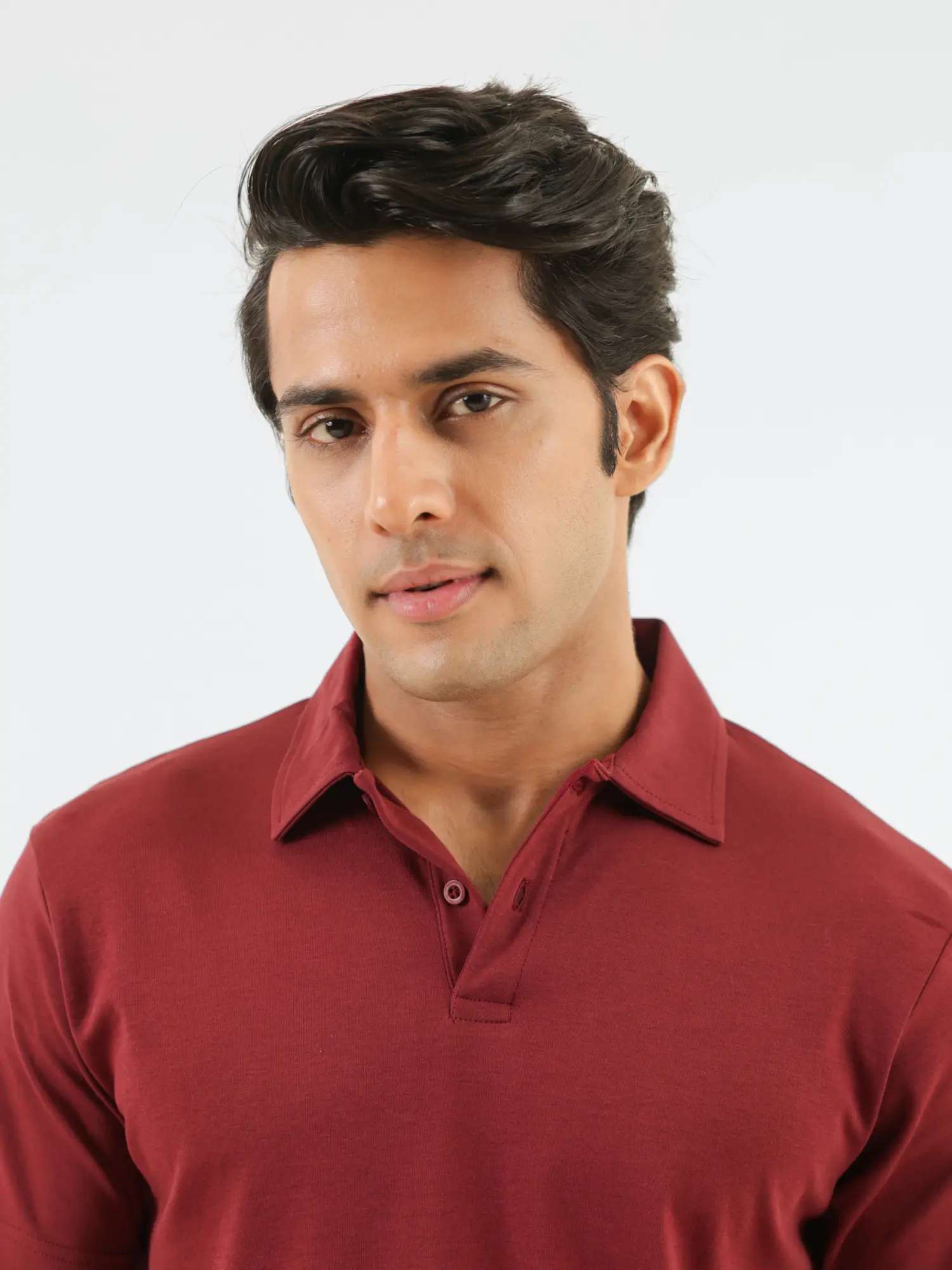 Men Maroon Polo T-shirt - Image 4