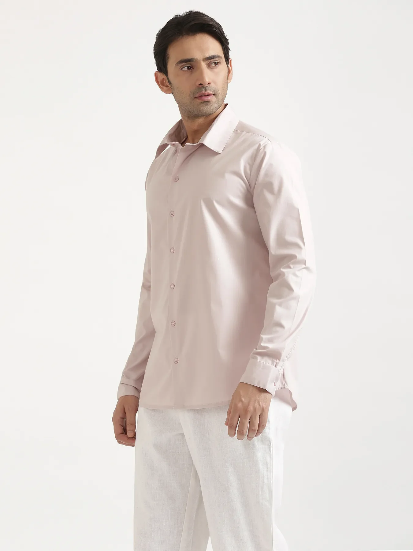 Men Mauve Pink Better Cotton Full Sleeve Shirt - Image 14
