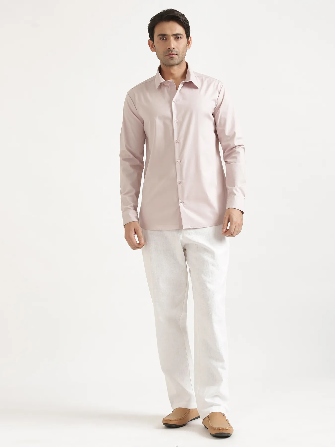Men Mauve Pink Better Cotton Full Sleeve Shirt - Image 3