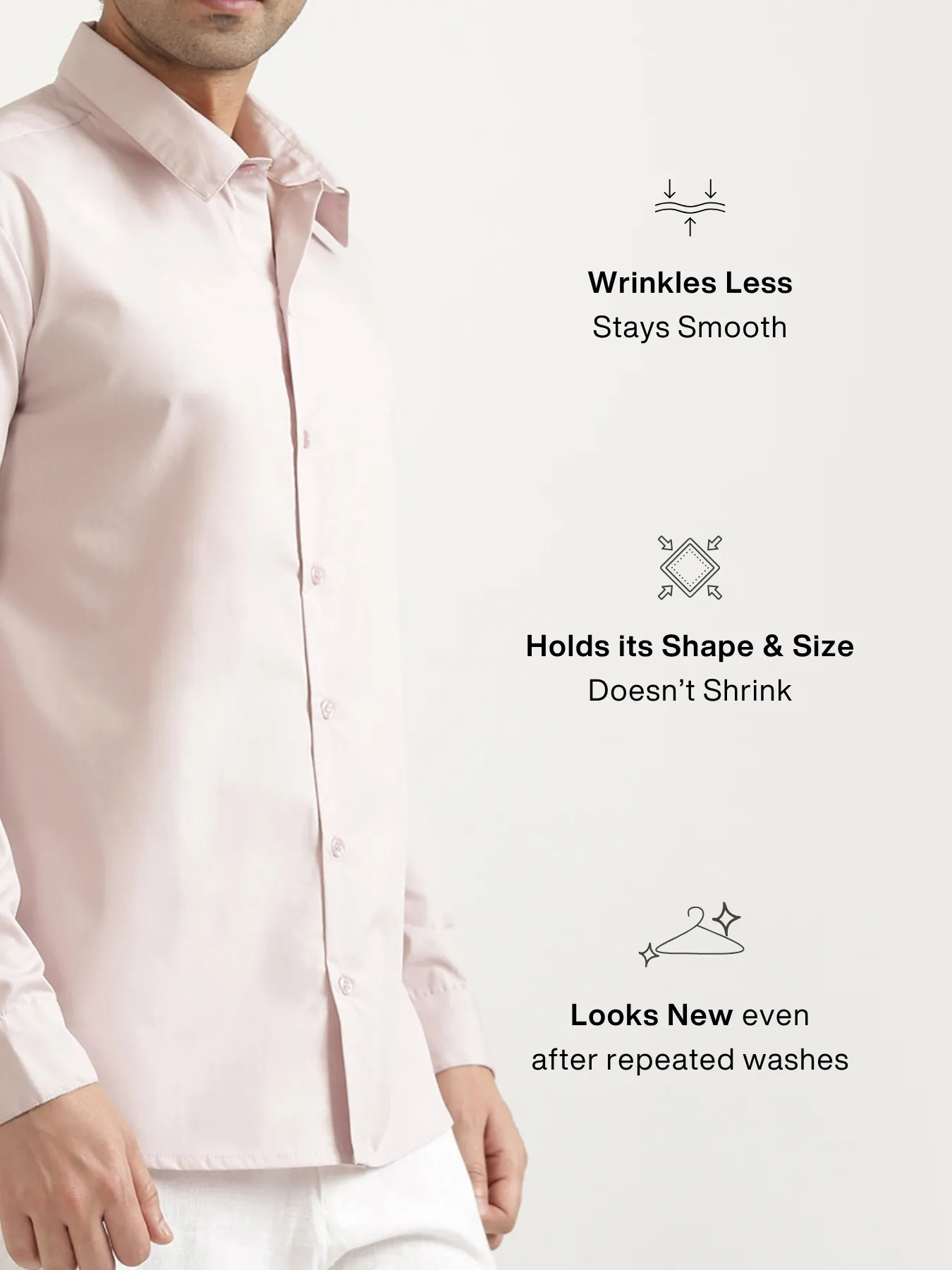 Men Mauve Pink Better Cotton Full Sleeve Shirt - Image 4
