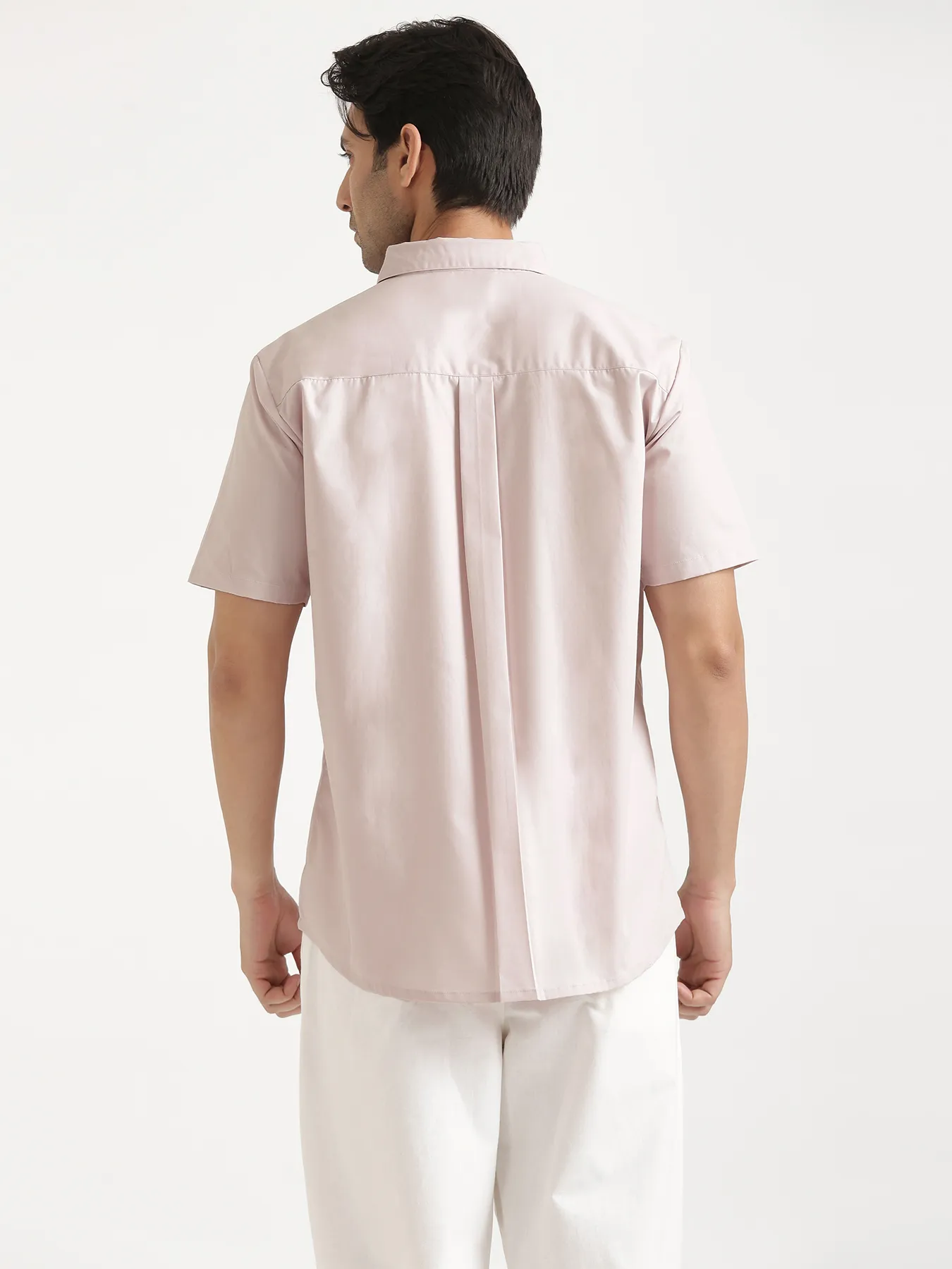Men Mauve Pink Better Cotton Short Sleeve Shirt - Image 14