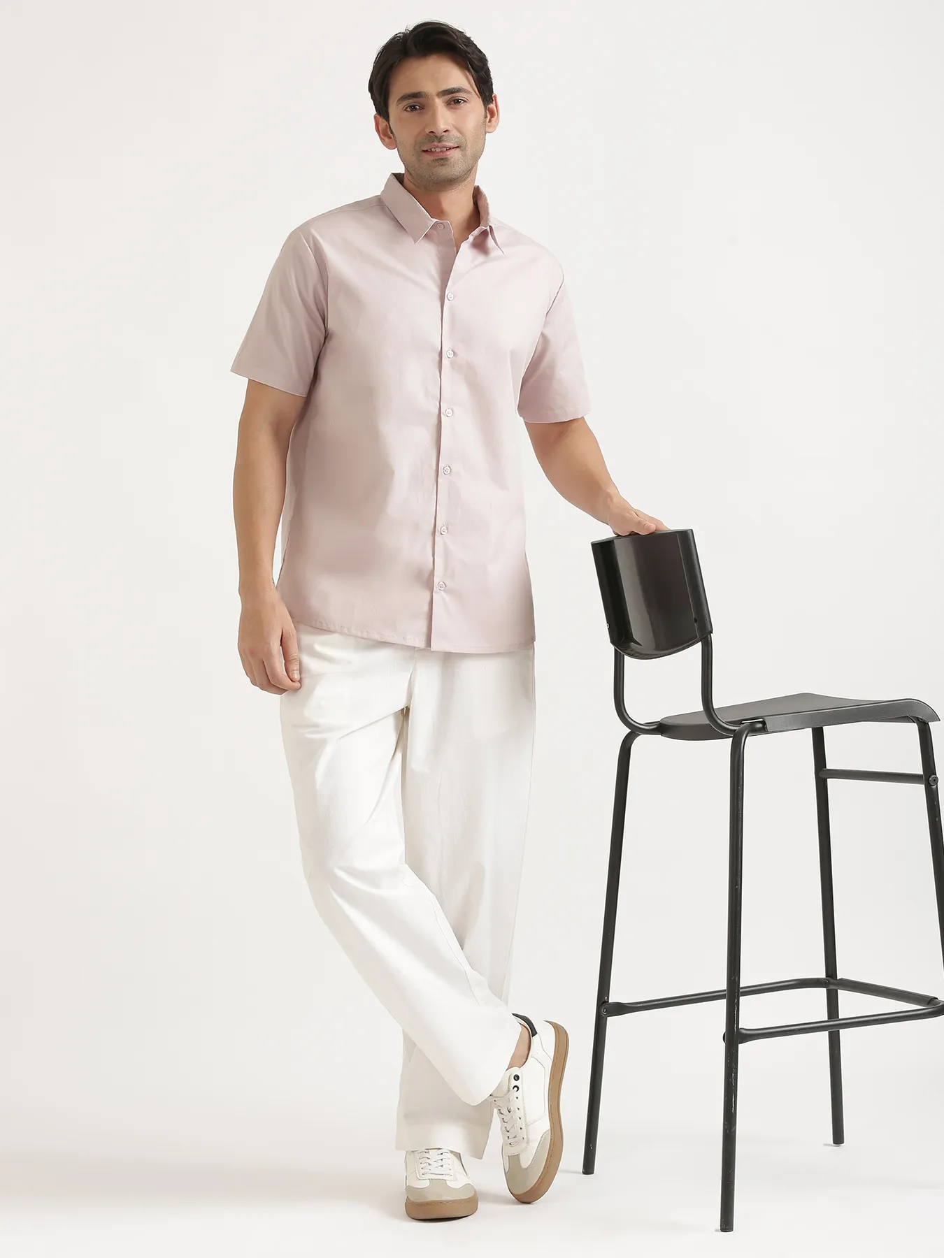 Men Mauve Pink Better Cotton Short Sleeve Shirt - Image 16