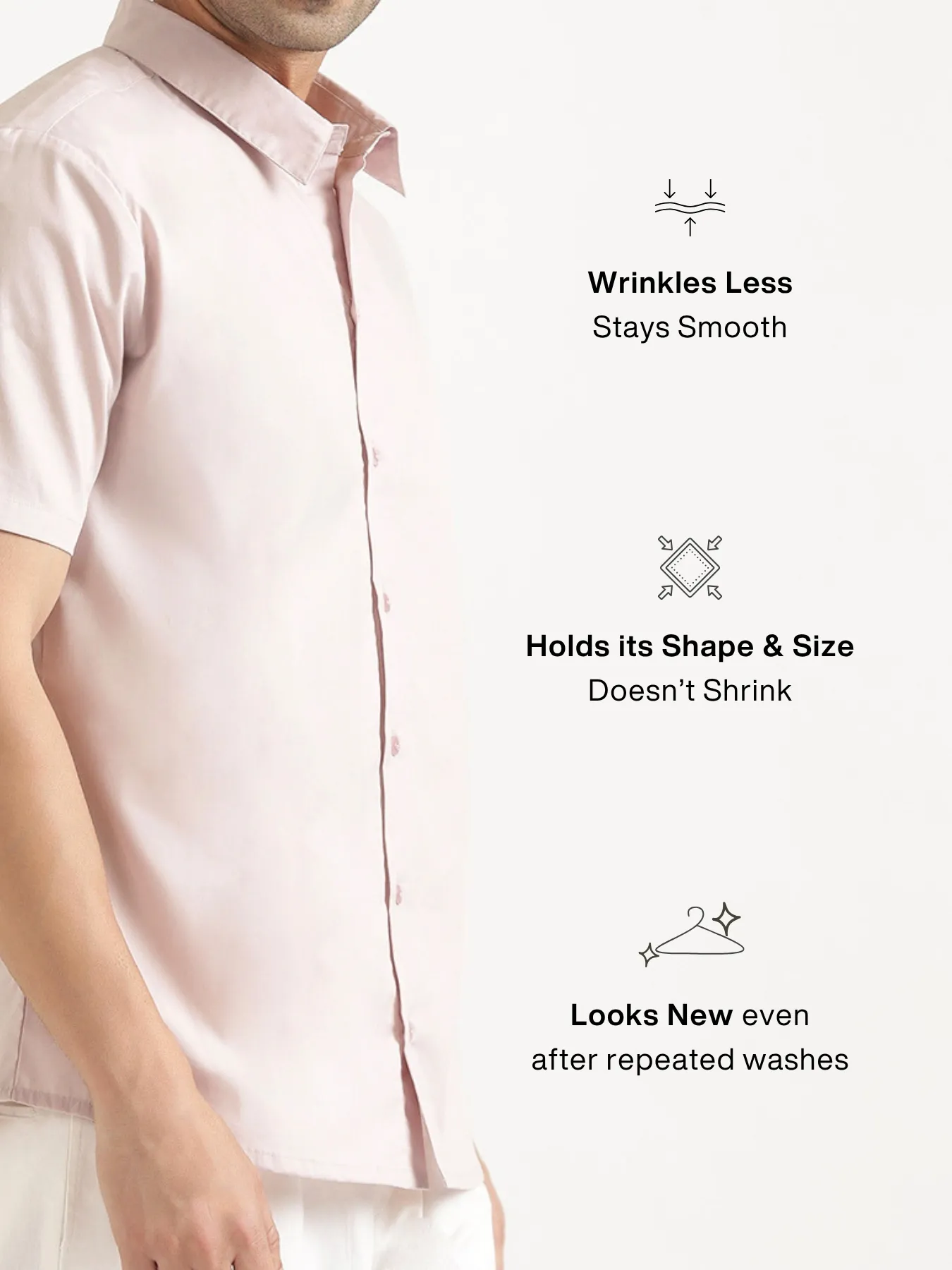 Men Mauve Pink Better Cotton Short Sleeve Shirt - Image 9