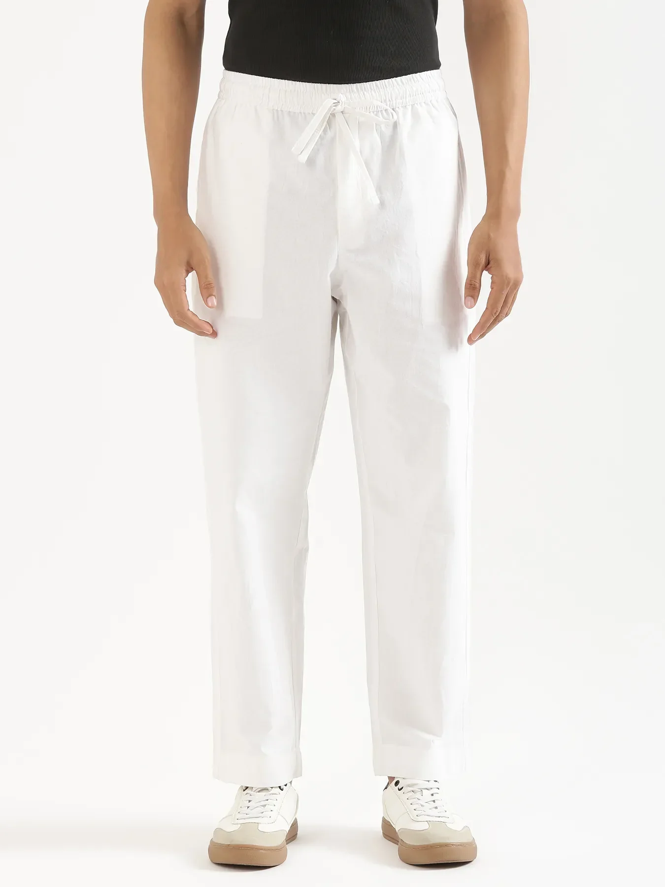 Men Mauve Pink Better Cotton Short Sleeve Shirt & White Cotton Pant - Image 7