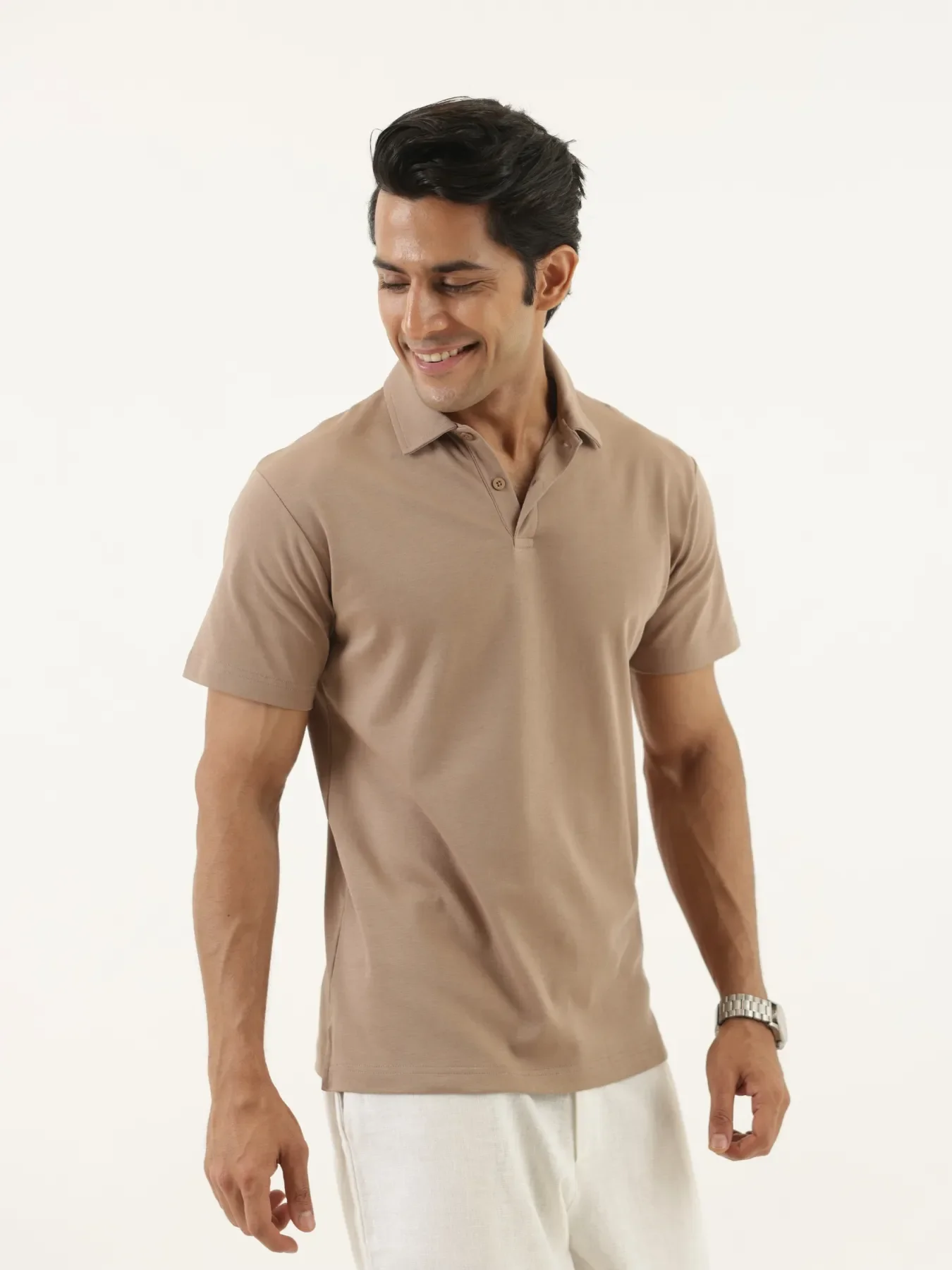 Men Mesa Taupe Polo T-shirt