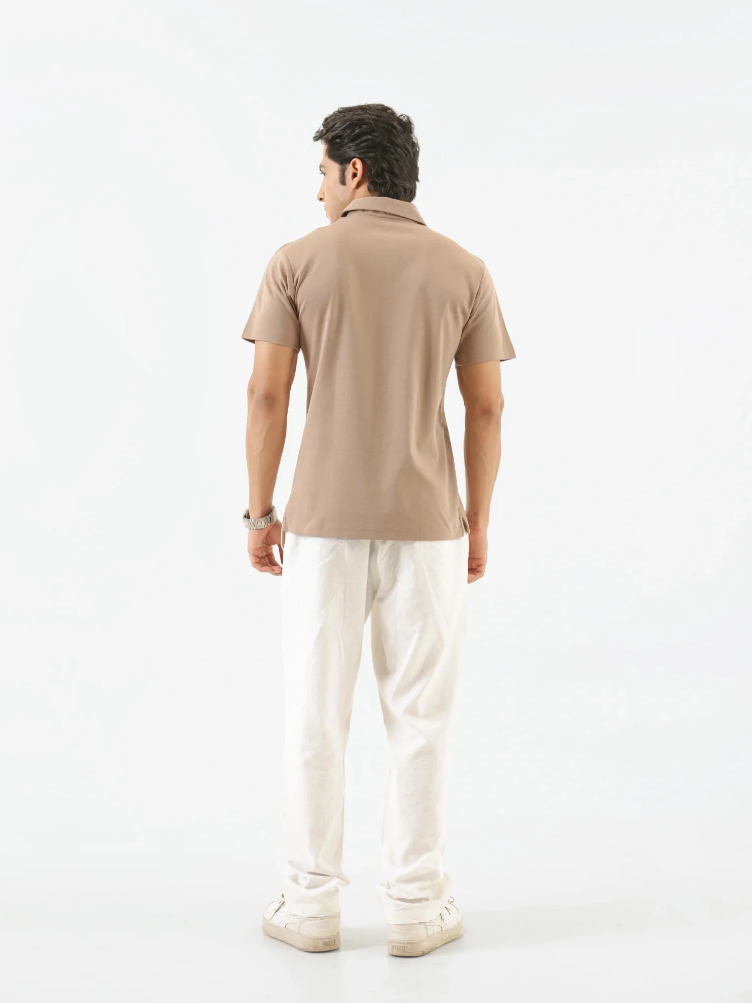 Men Mesa Taupe Polo T-shirt - Image 6
