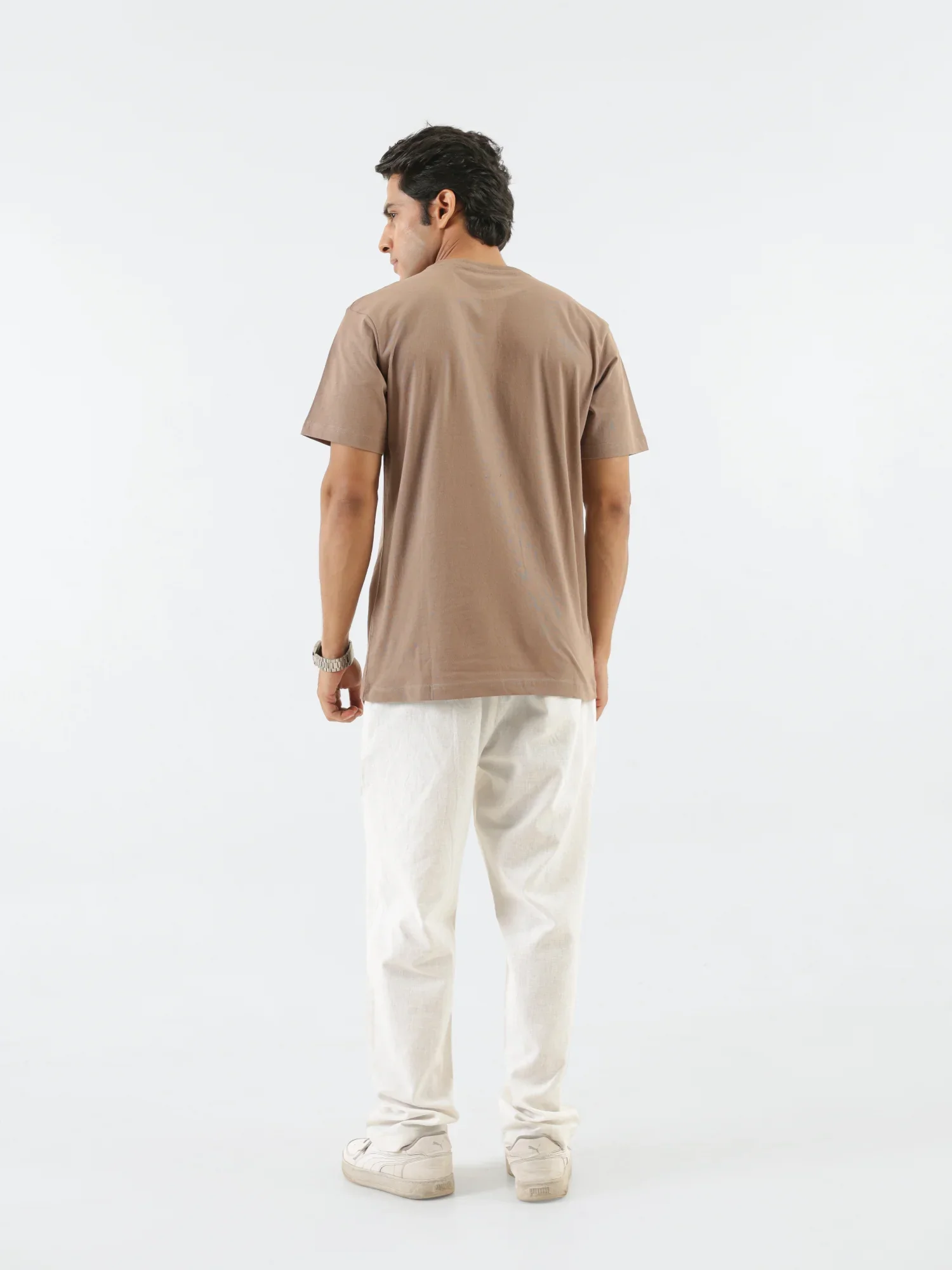 Men Mesa Taupe Round Neck T-shirt - Image 6
