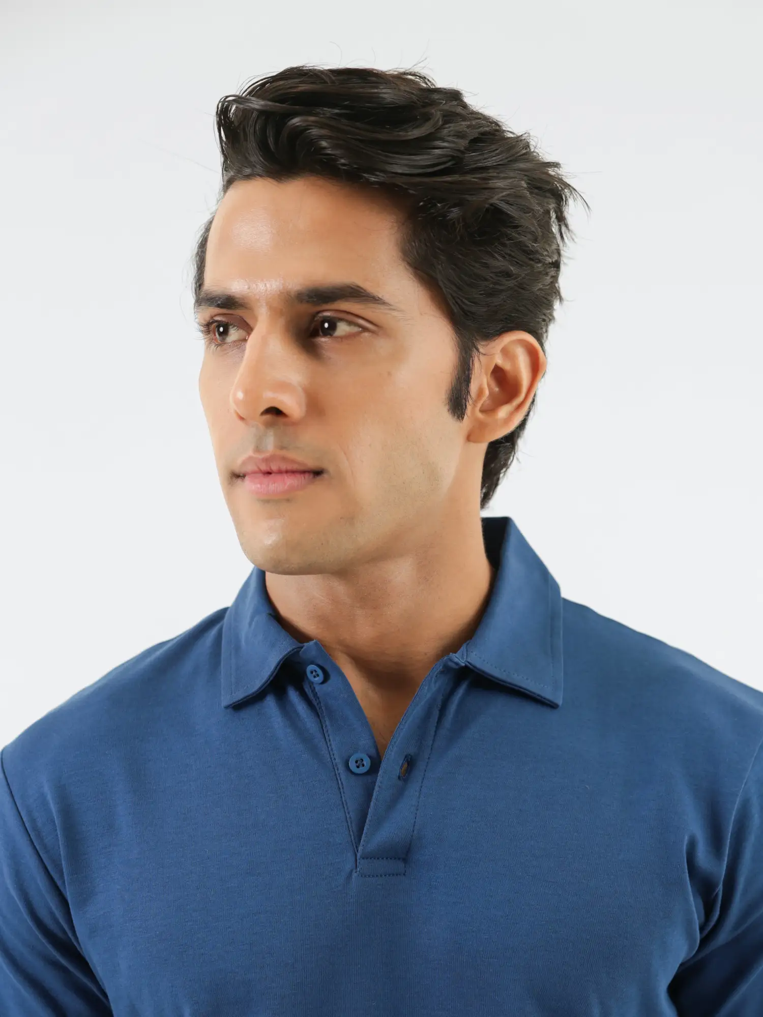 Men Midnight Blue Polo T-shirt - Image 4