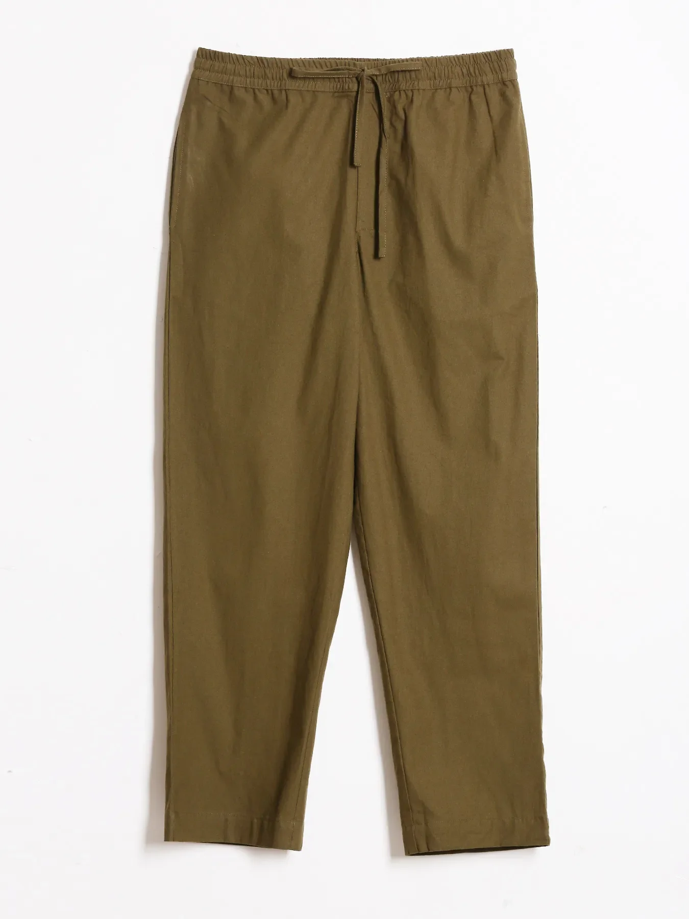 Men Olive Green Cotton Pant - Image 9