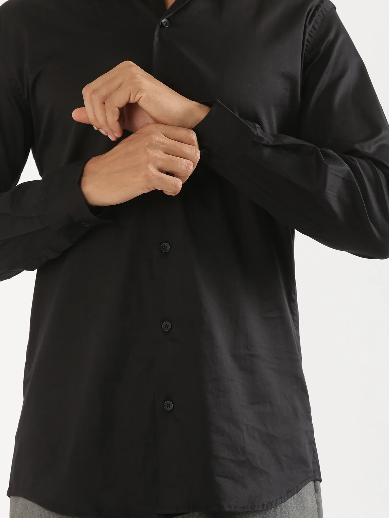 Men Black Formal Shirt - Image 10