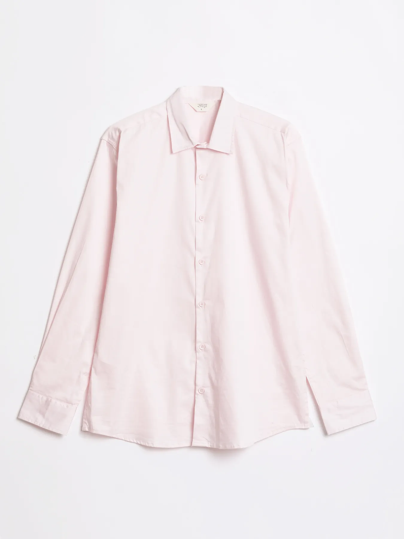 Men Light Pink Formal Shirt - Image 12