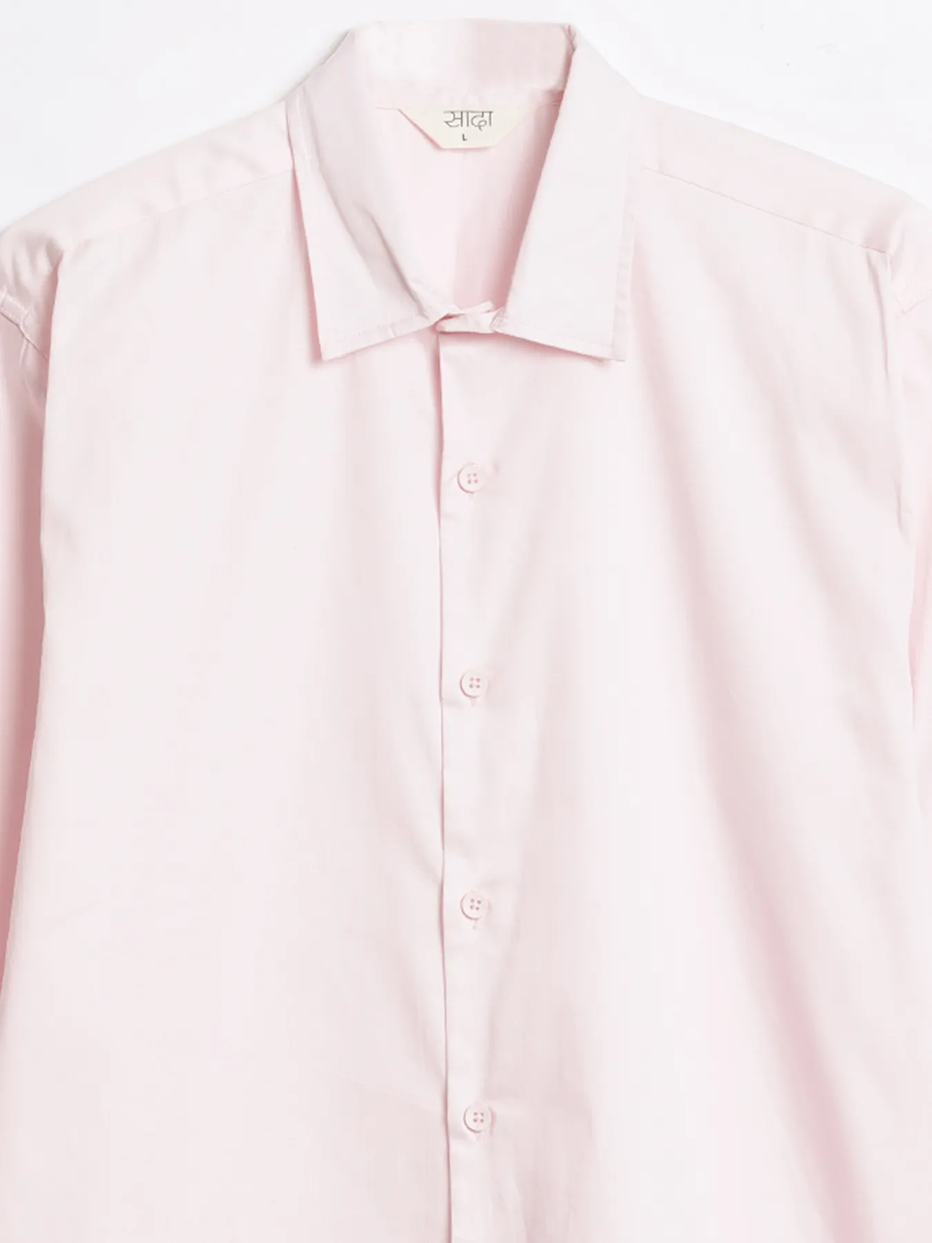 Men Light Pink Formal Shirt - Image 13