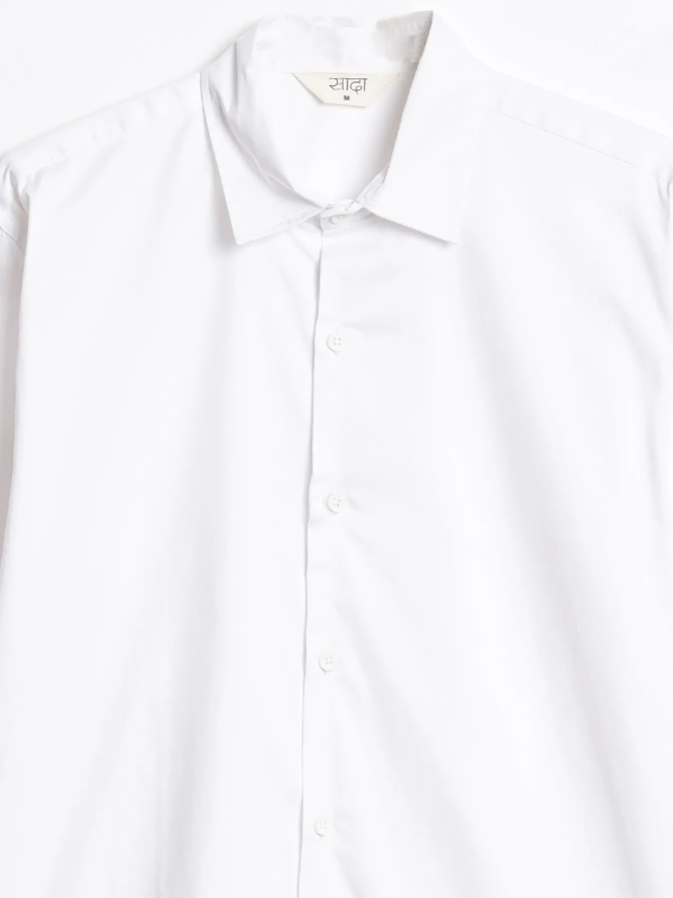 Men White Formal Shirt - Image 12