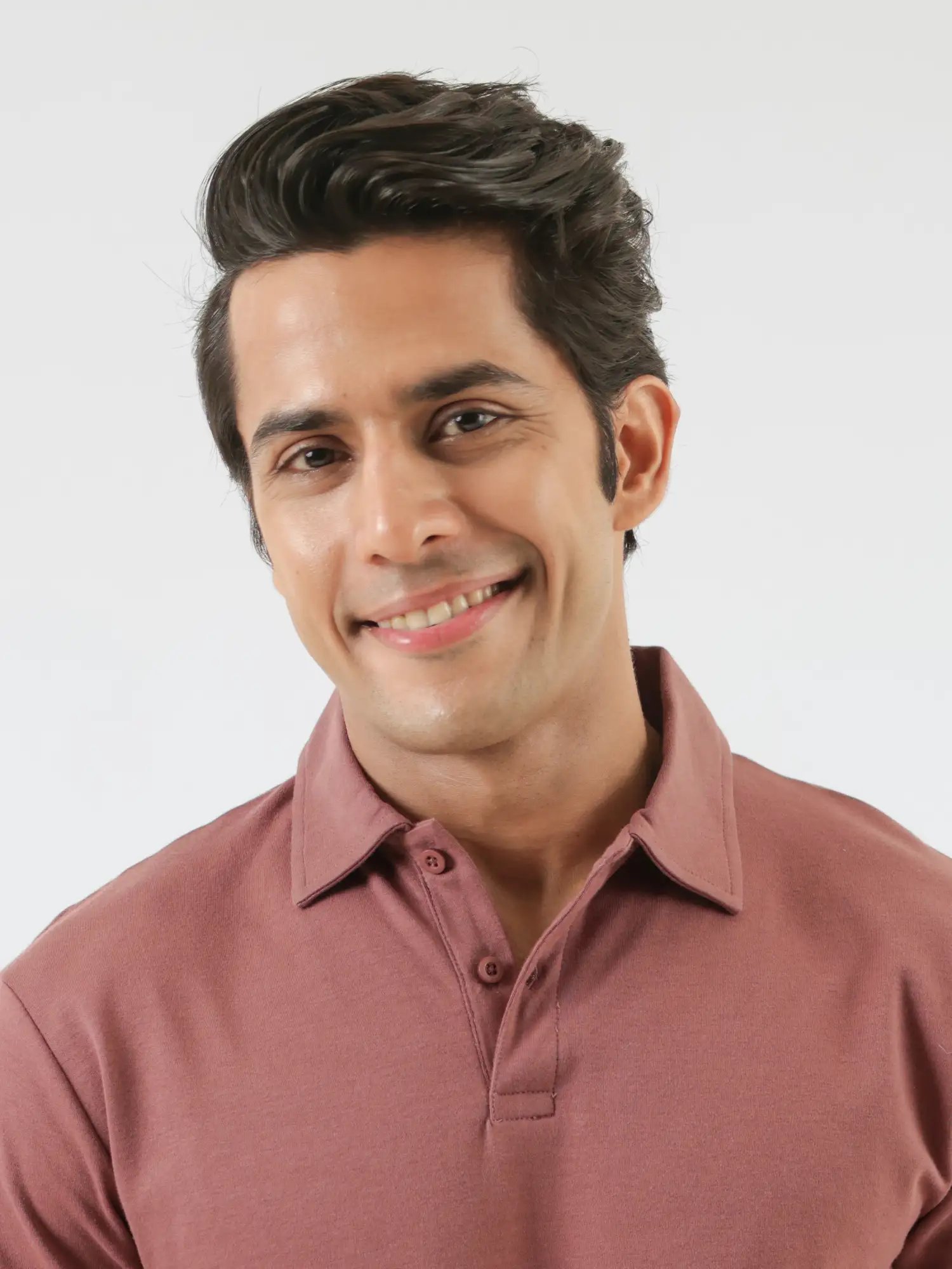 Men Rose Taupe Polo T-shirt - Image 4