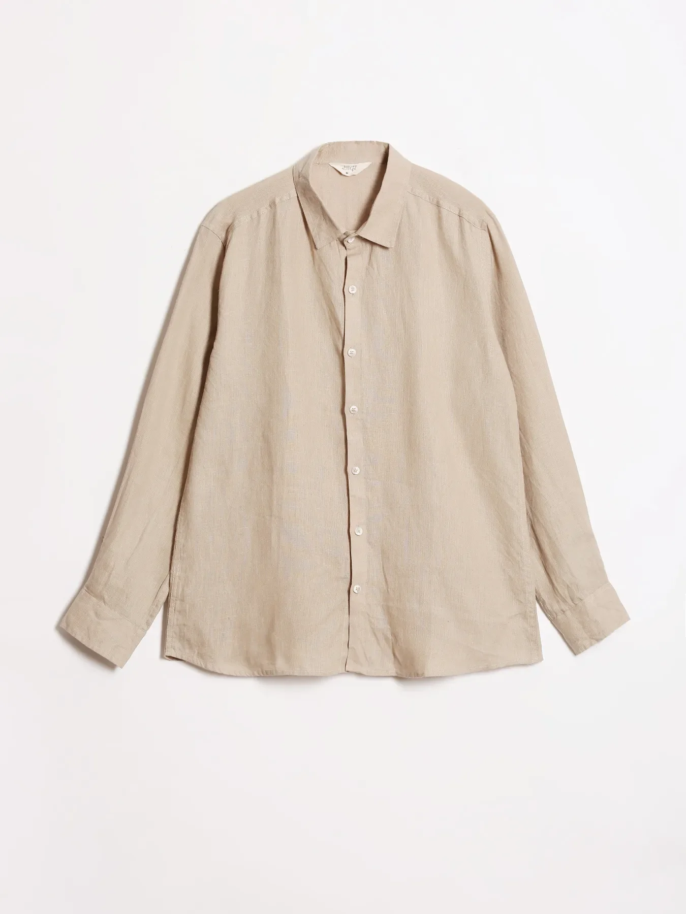 Men Taupe Pure Linen Full Sleeve Shirt - Image 11