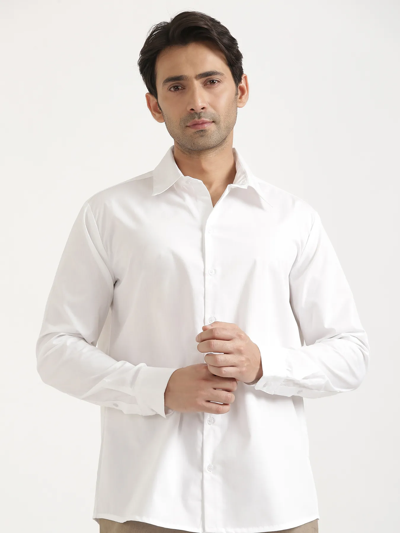 Men White Better Cotton Full Sleeve Shirt - Image 5