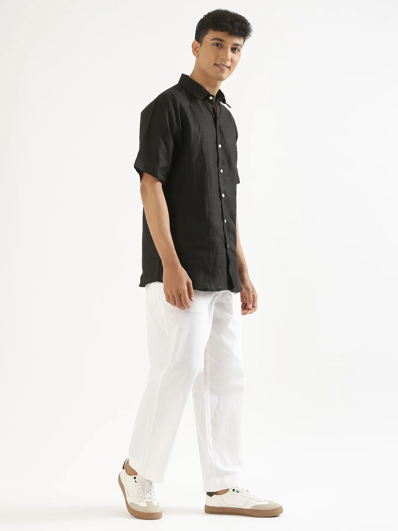 Men White Cotton Pant - Image 5