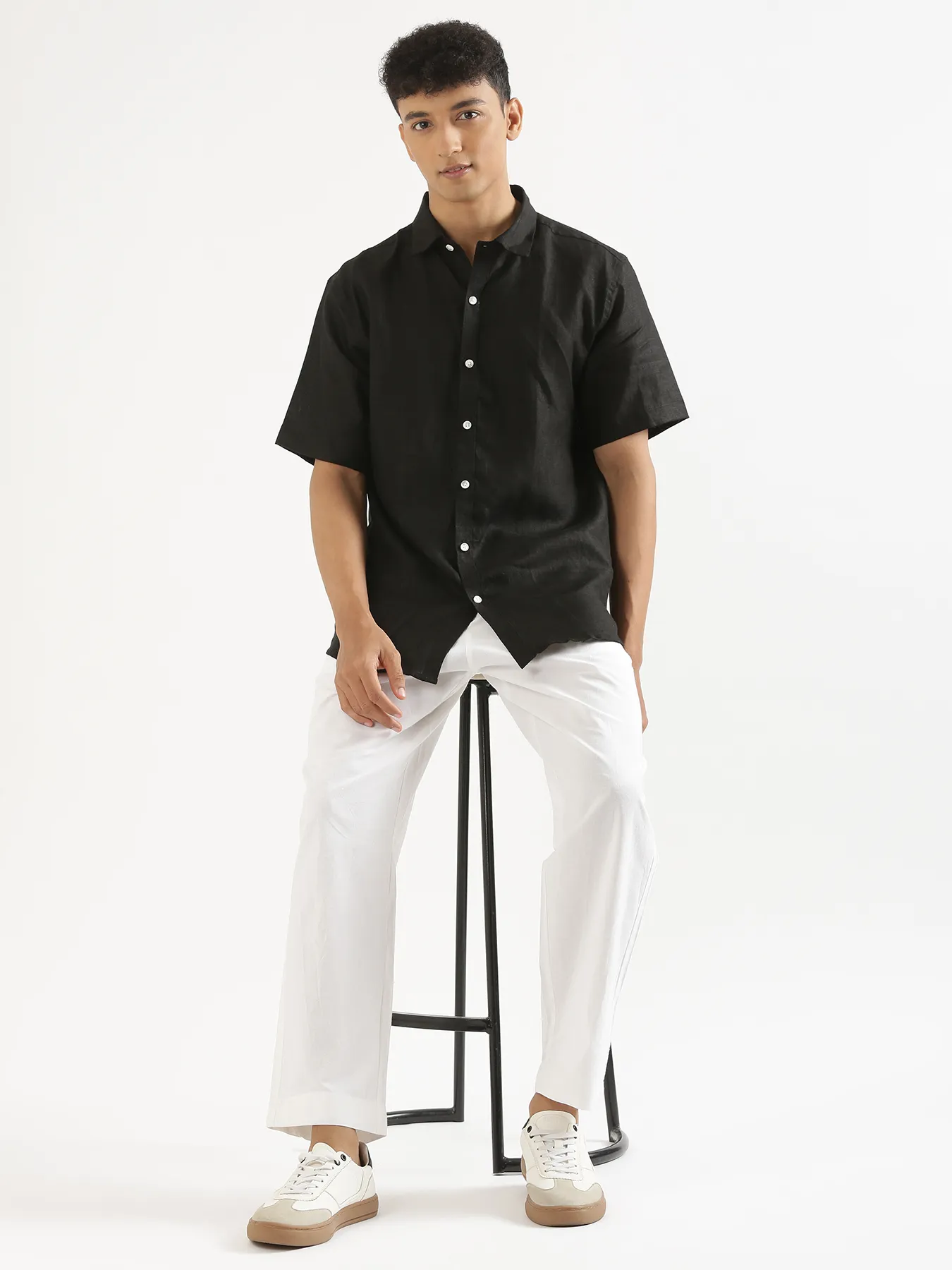 Men White Cotton Pant - Image 6