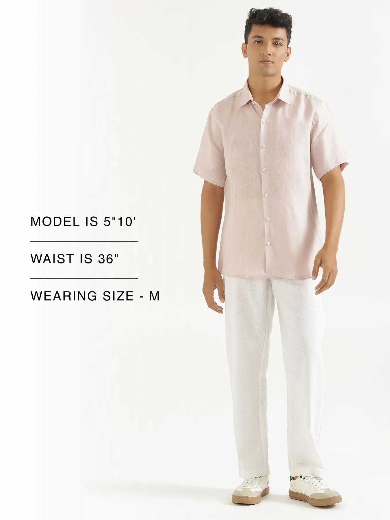 Men White Linen Blend Straight Pant - Image 12