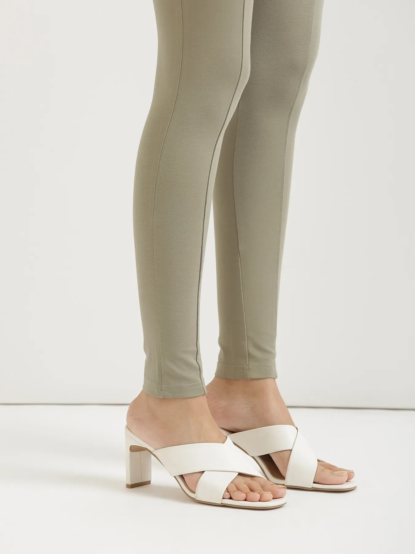 Women Mint Green 4-Way Stretchable Pants - Image 11