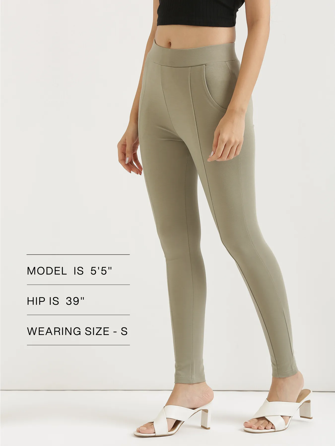Women Mint Green 4-Way Stretchable Pants - Image 12