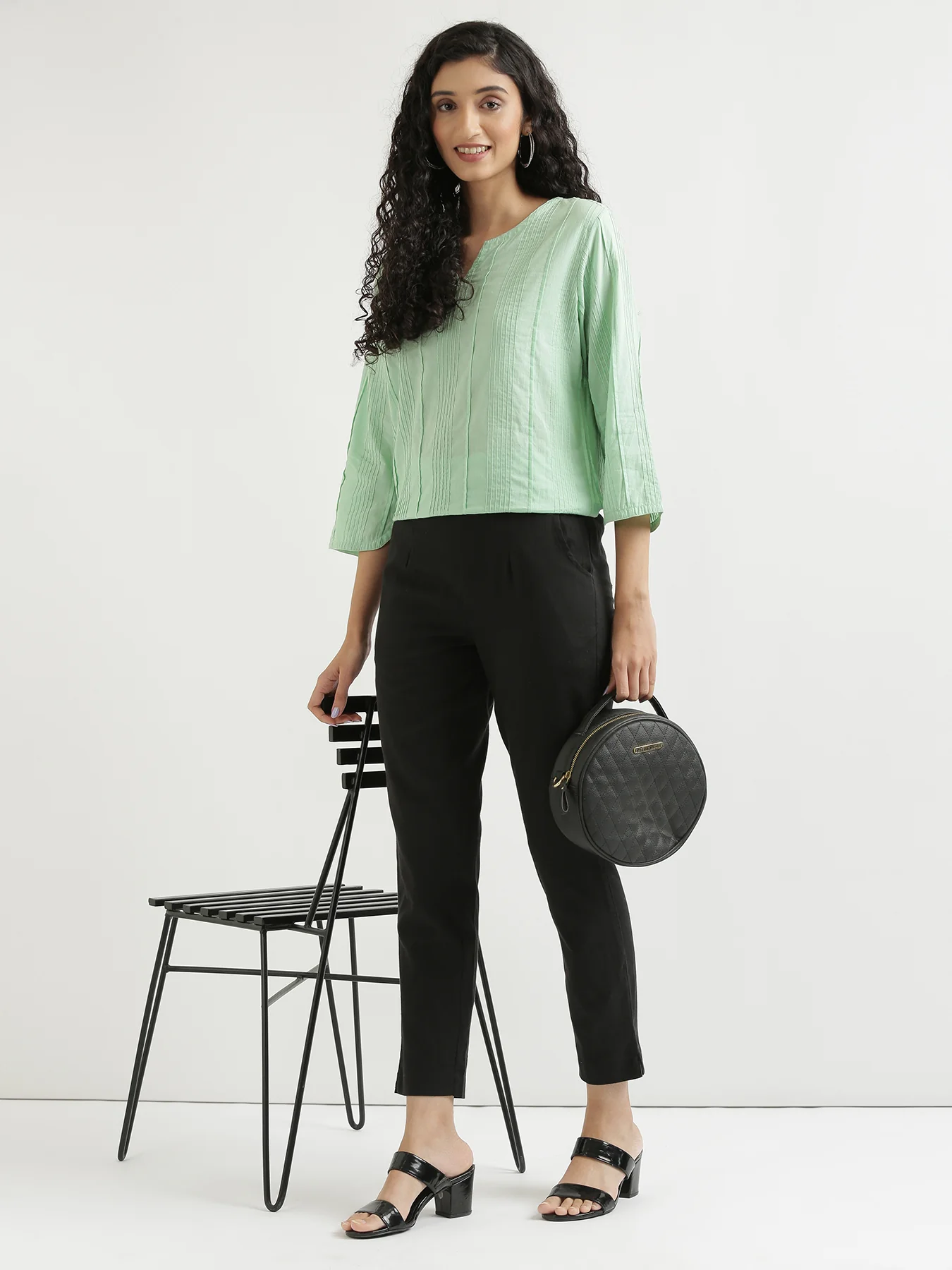 Women Mint Green Everyday Cotton Top - Image 7