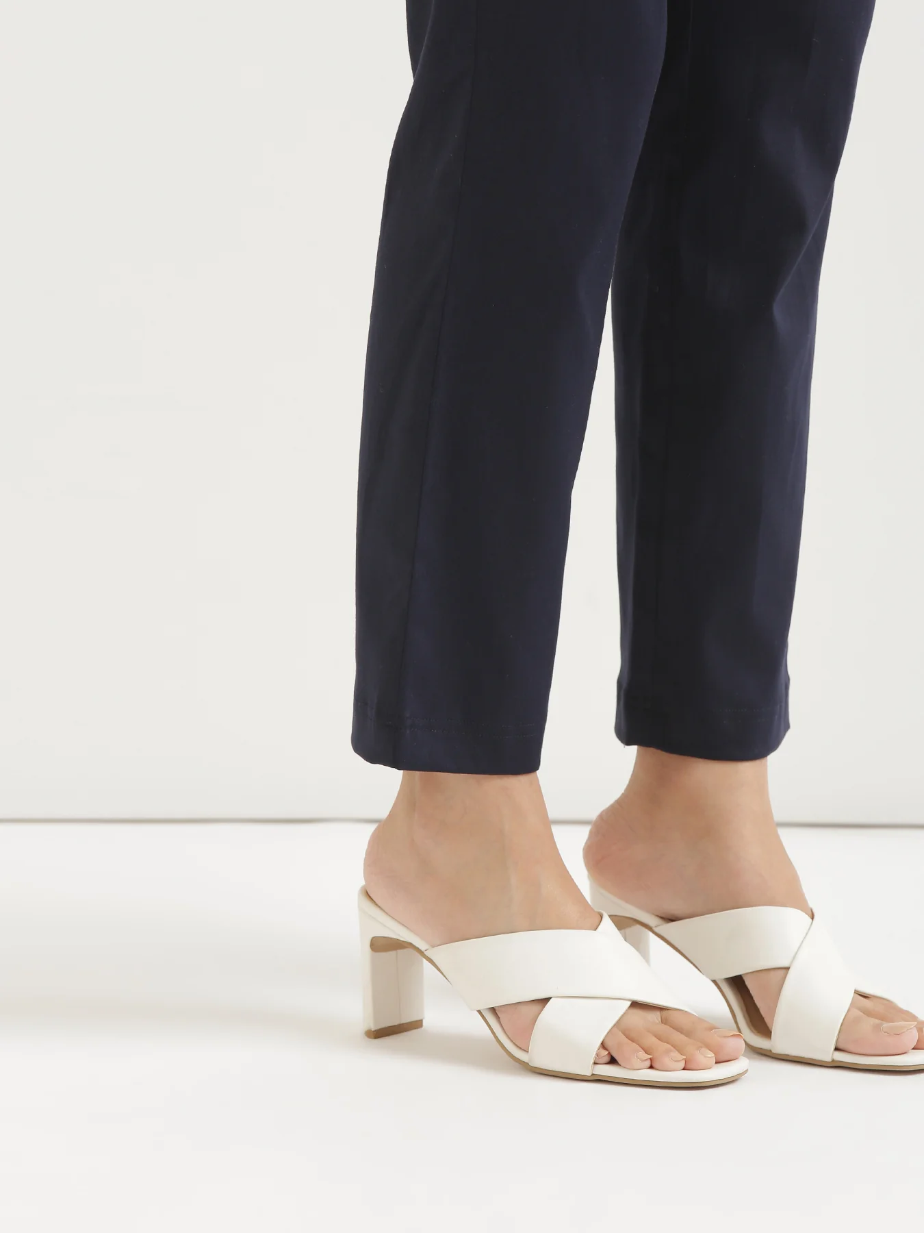 Women Navy Blue Formal Pant - Image 8