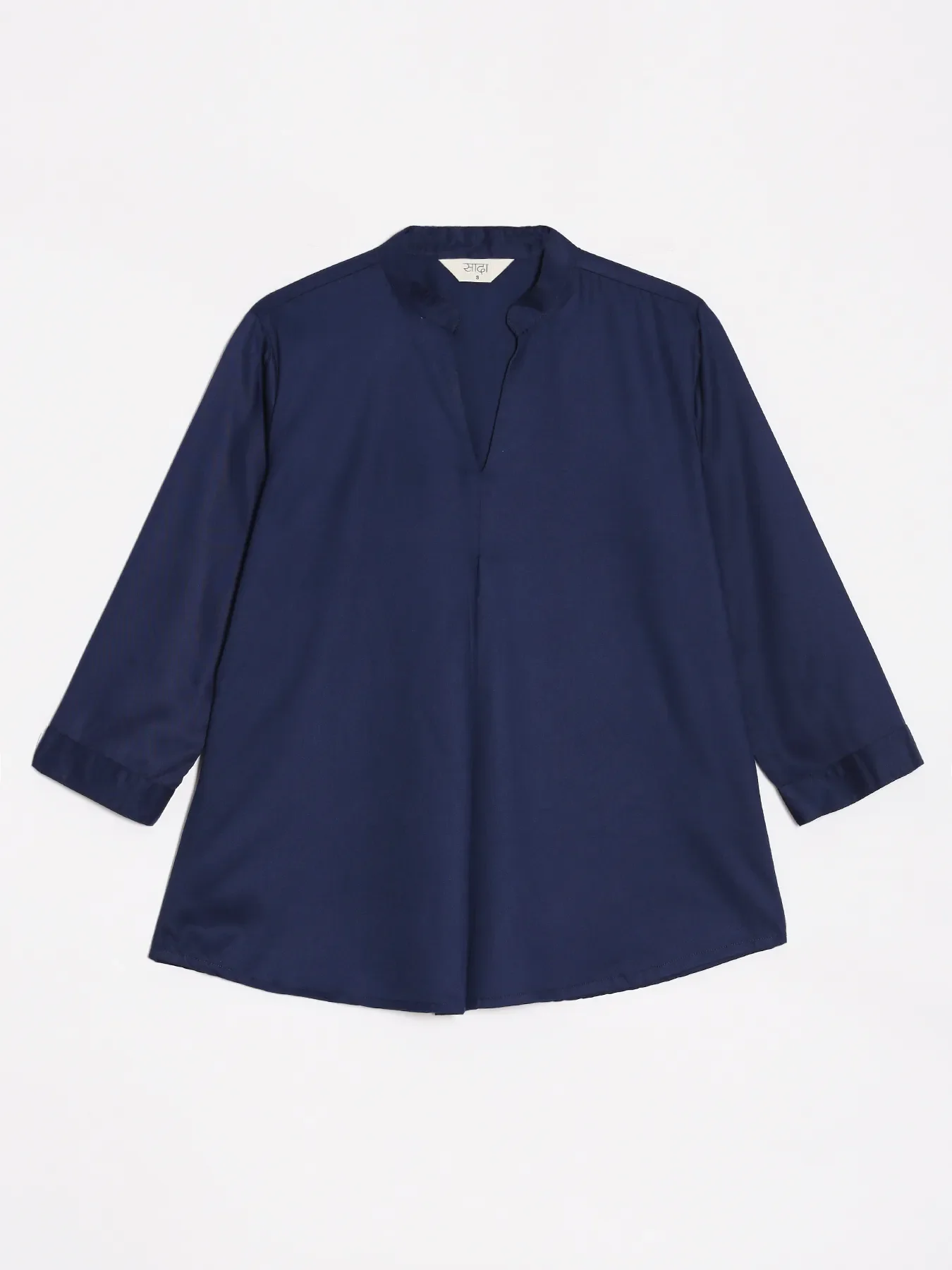 Women Navy Blue Viscose Pleated Top - Image 11