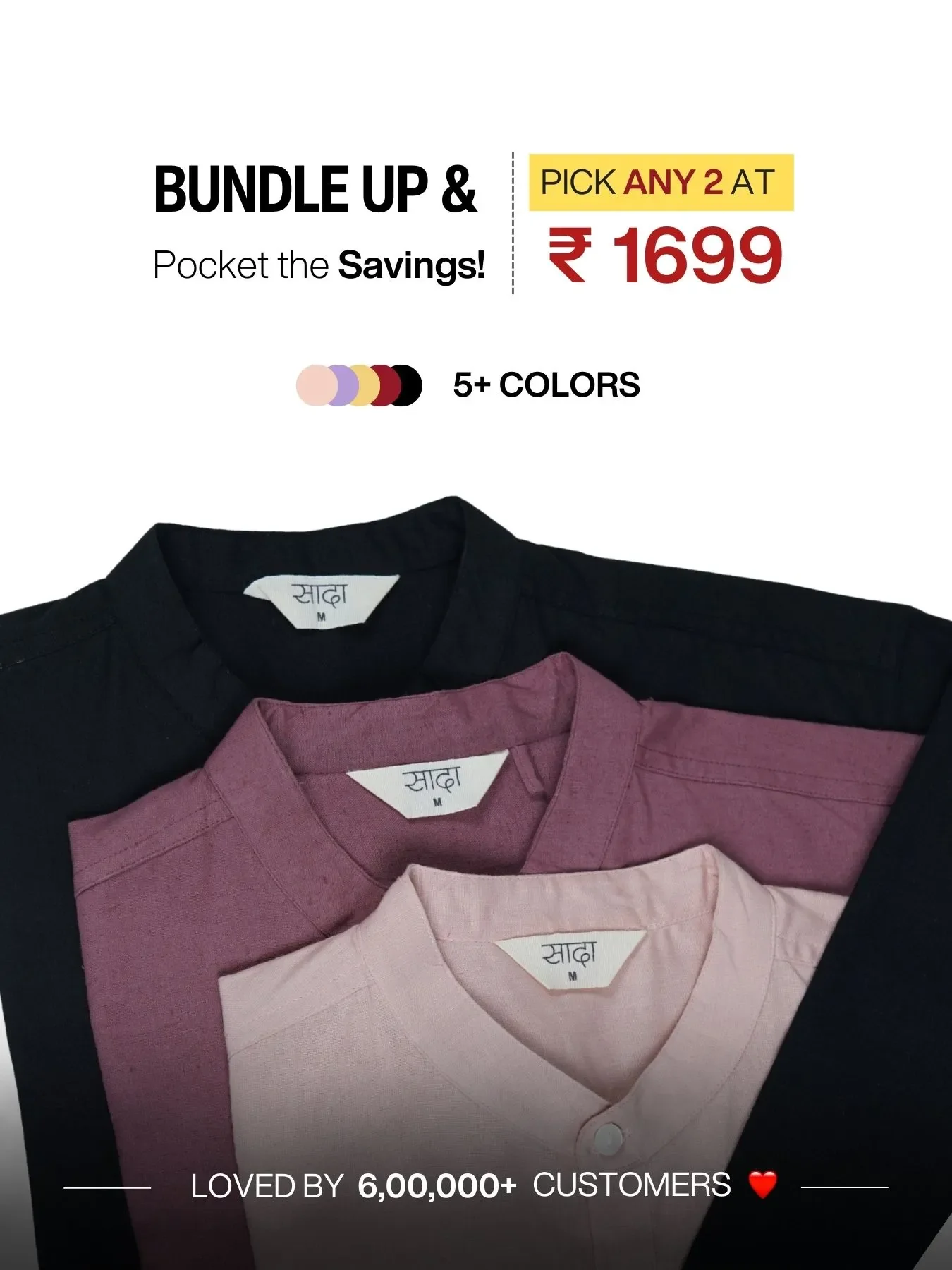 Pick Any 2 Men Airy Linen Short Kurta