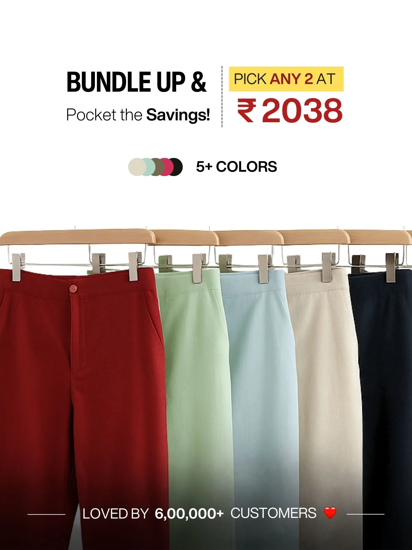 Pick Any 2 Women Airy Linen Straight Pant