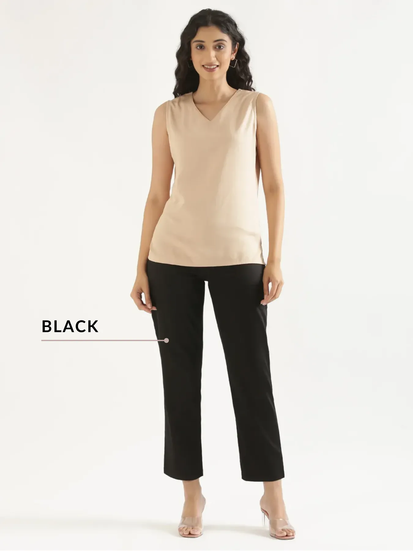 Pick Any 4 Women Straight Fit Formal Pant - Image 3