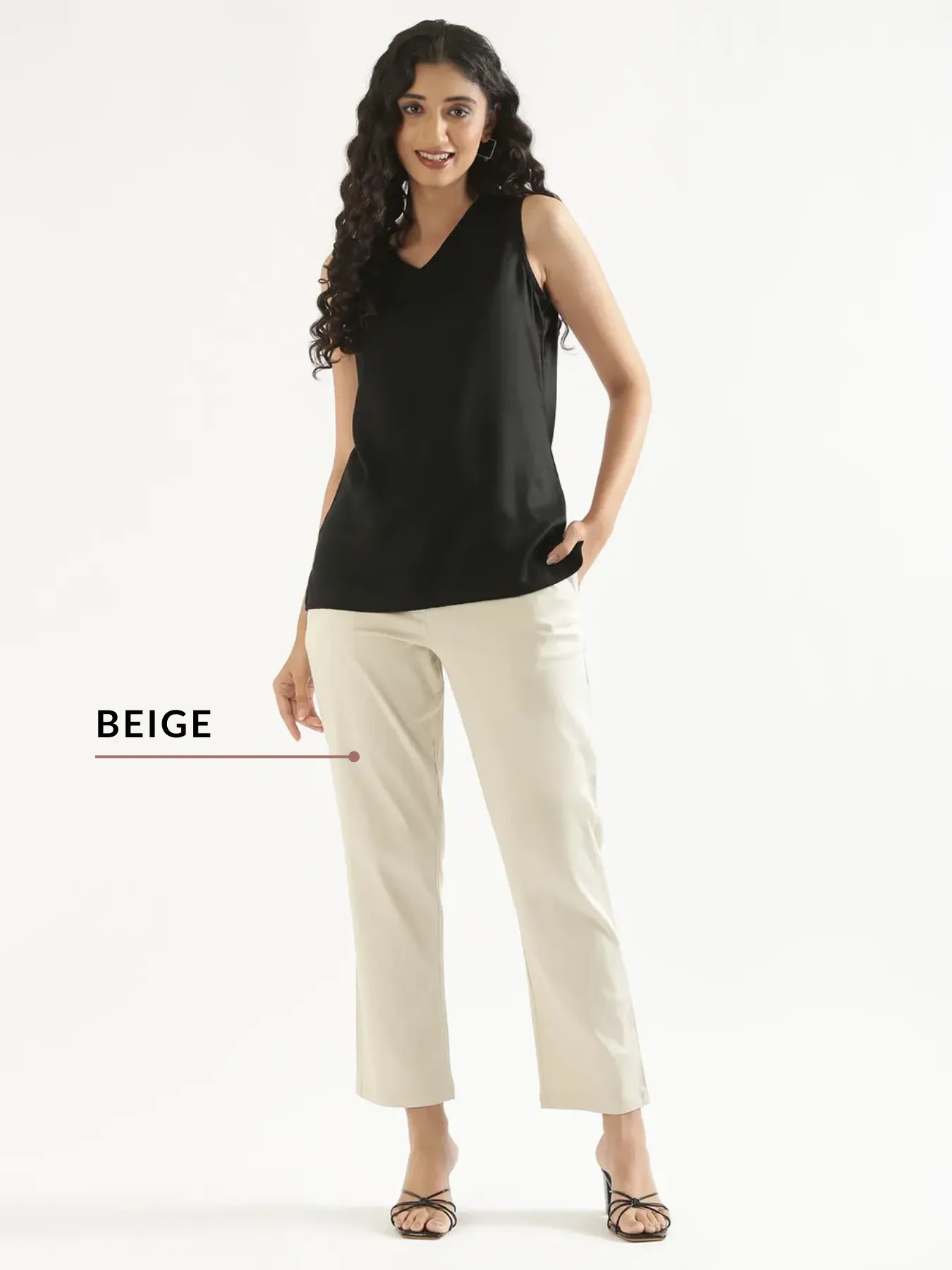 Pick Any 4 Women Straight Fit Formal Pant - Image 4