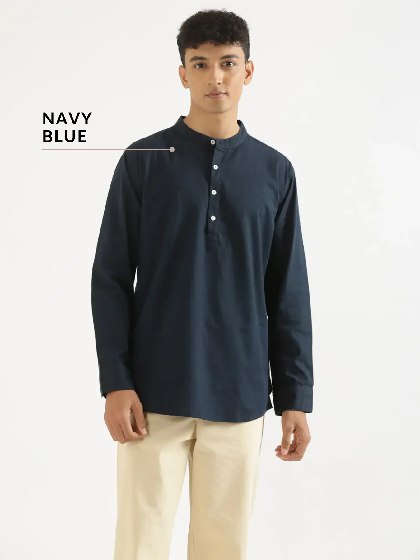 Pick Any 4 Men Airy Linen Short Kurta - Image 7