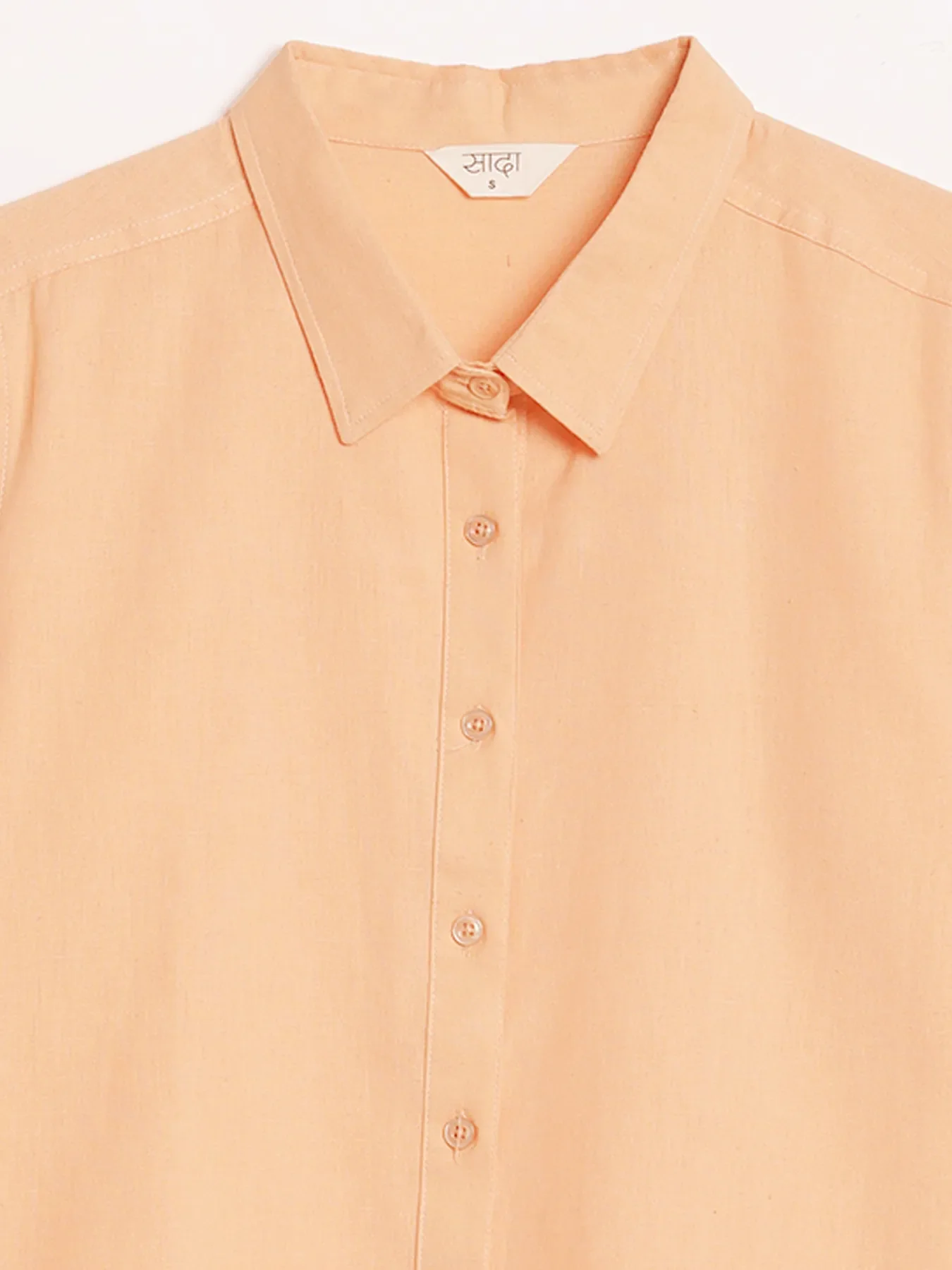 Women Peach Airy-Linen Shirt - Image 14