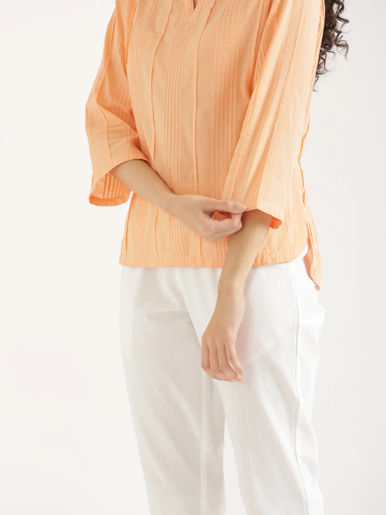 Women Peach Everyday Cotton Top - Image 10