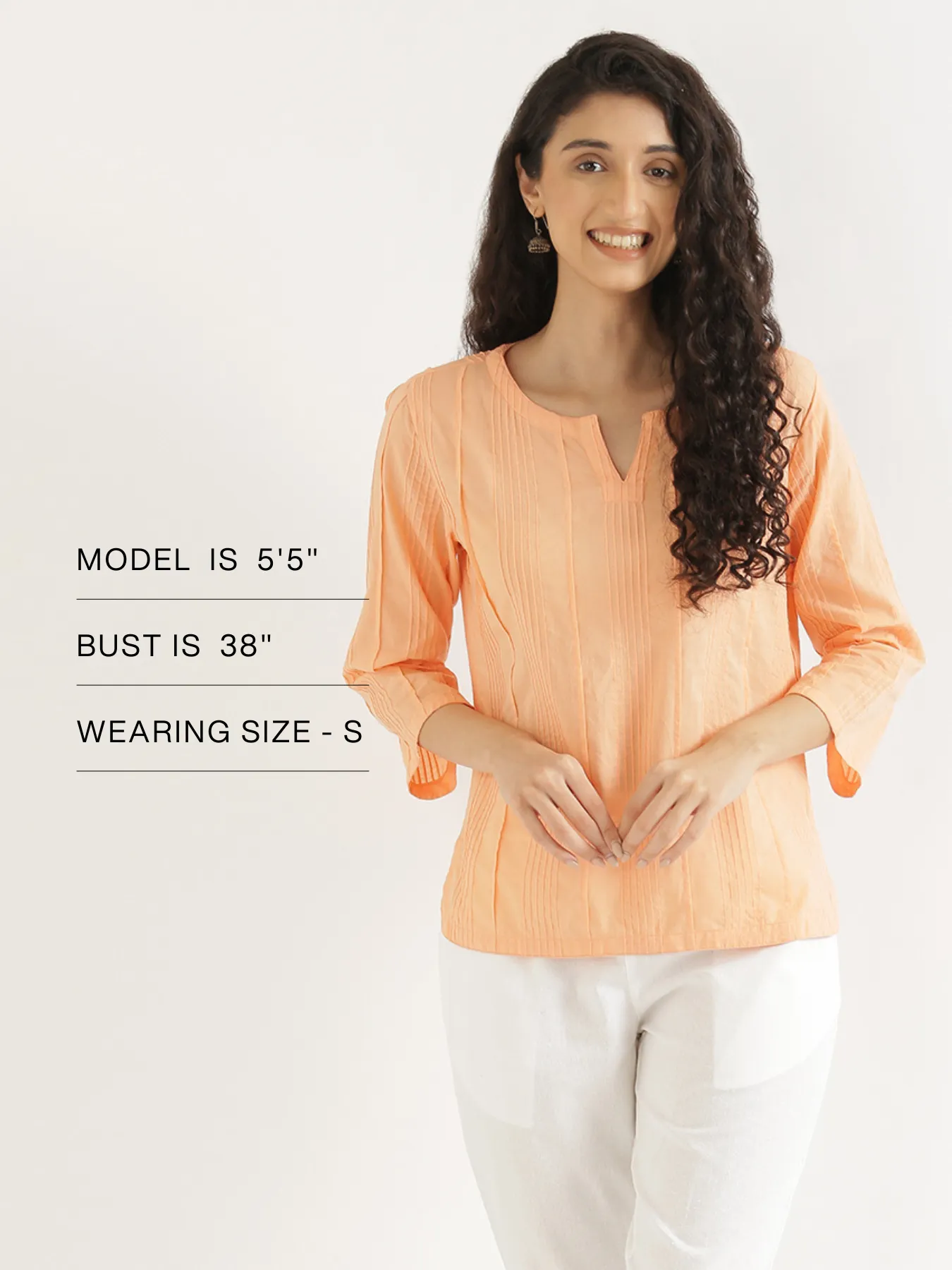 Women Peach Everyday Cotton Top - Image 13