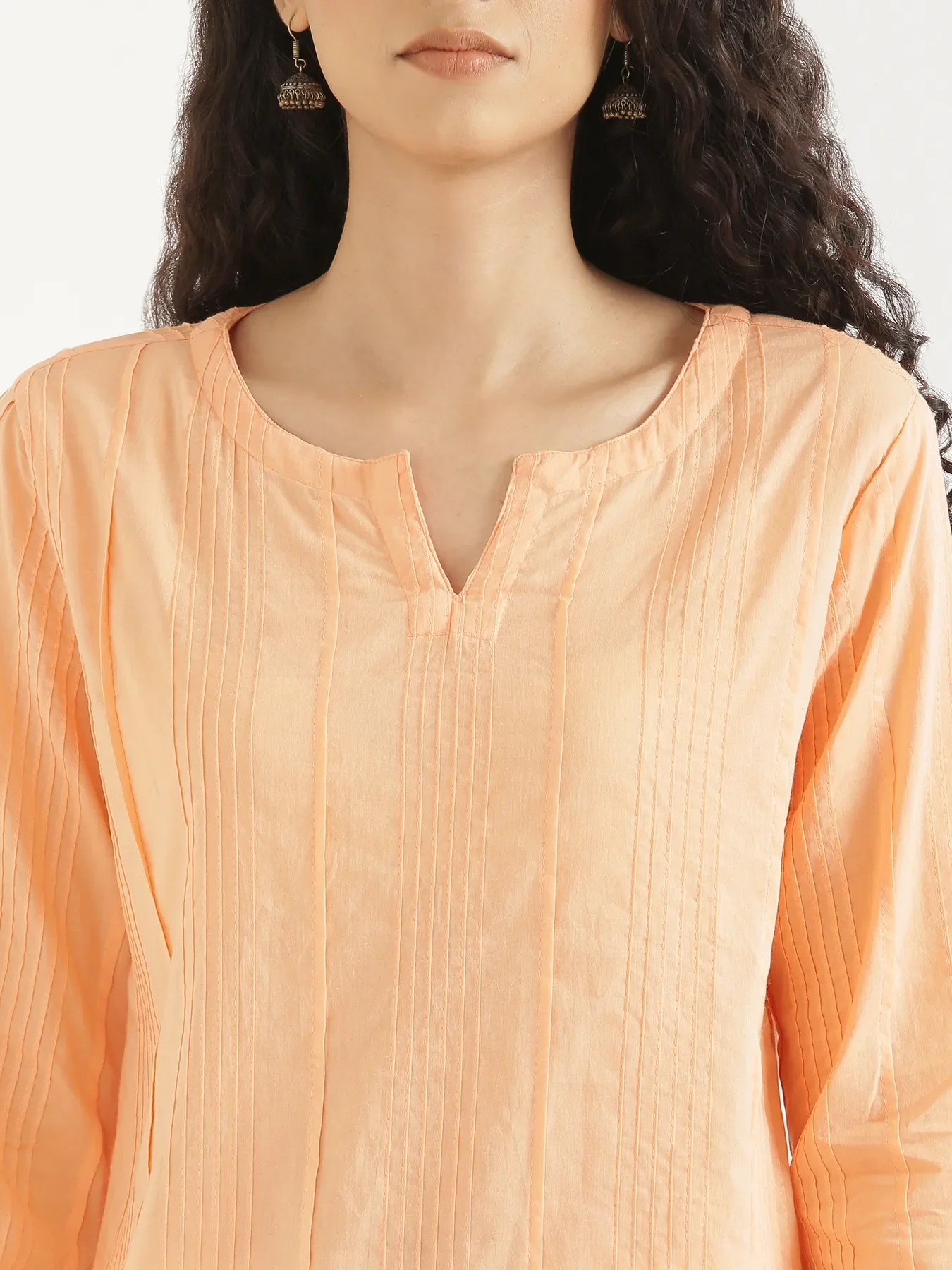 Women Peach Everyday Cotton Top - Image 7