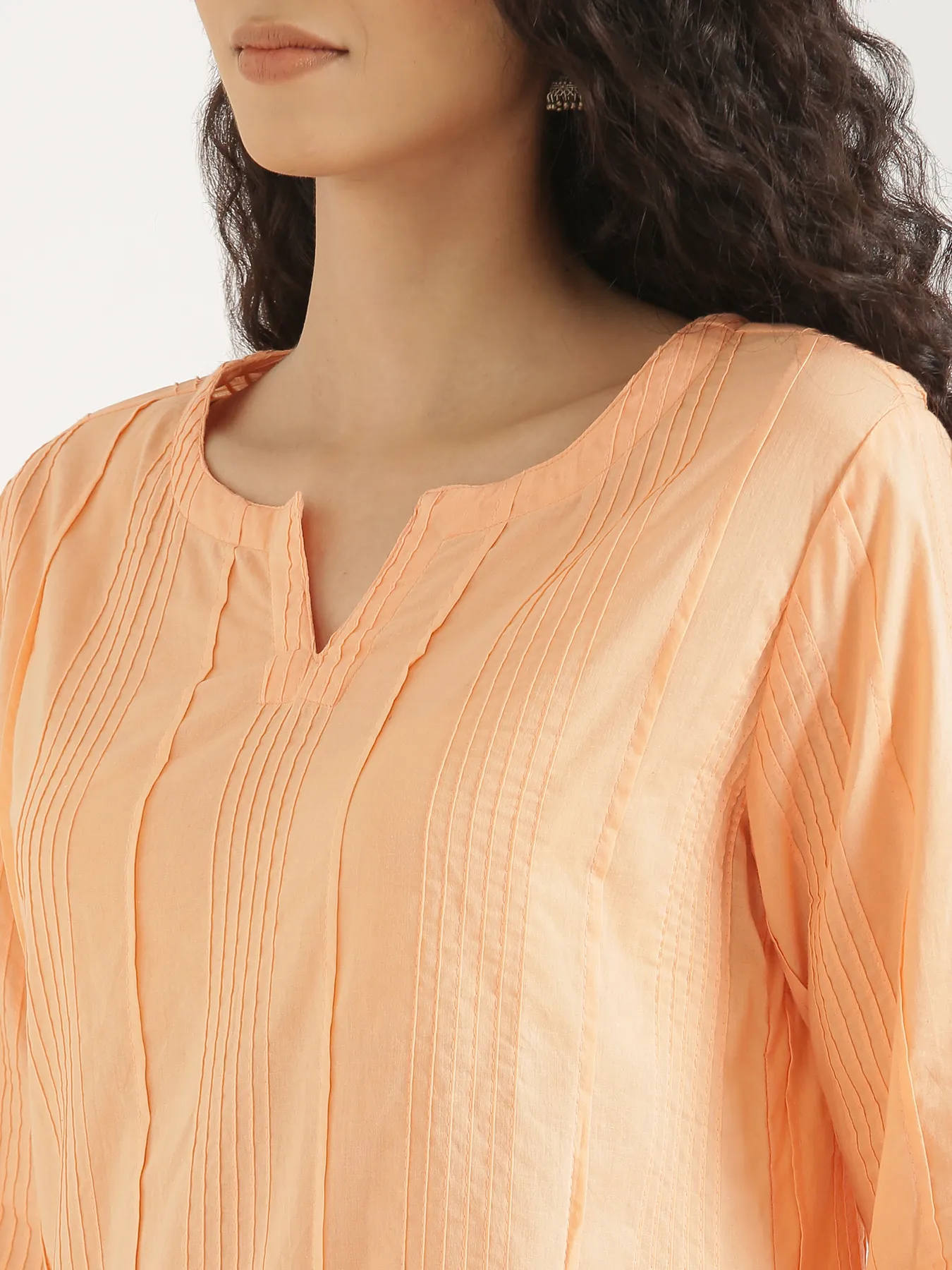 Women Peach Everyday Cotton Top - Image 8