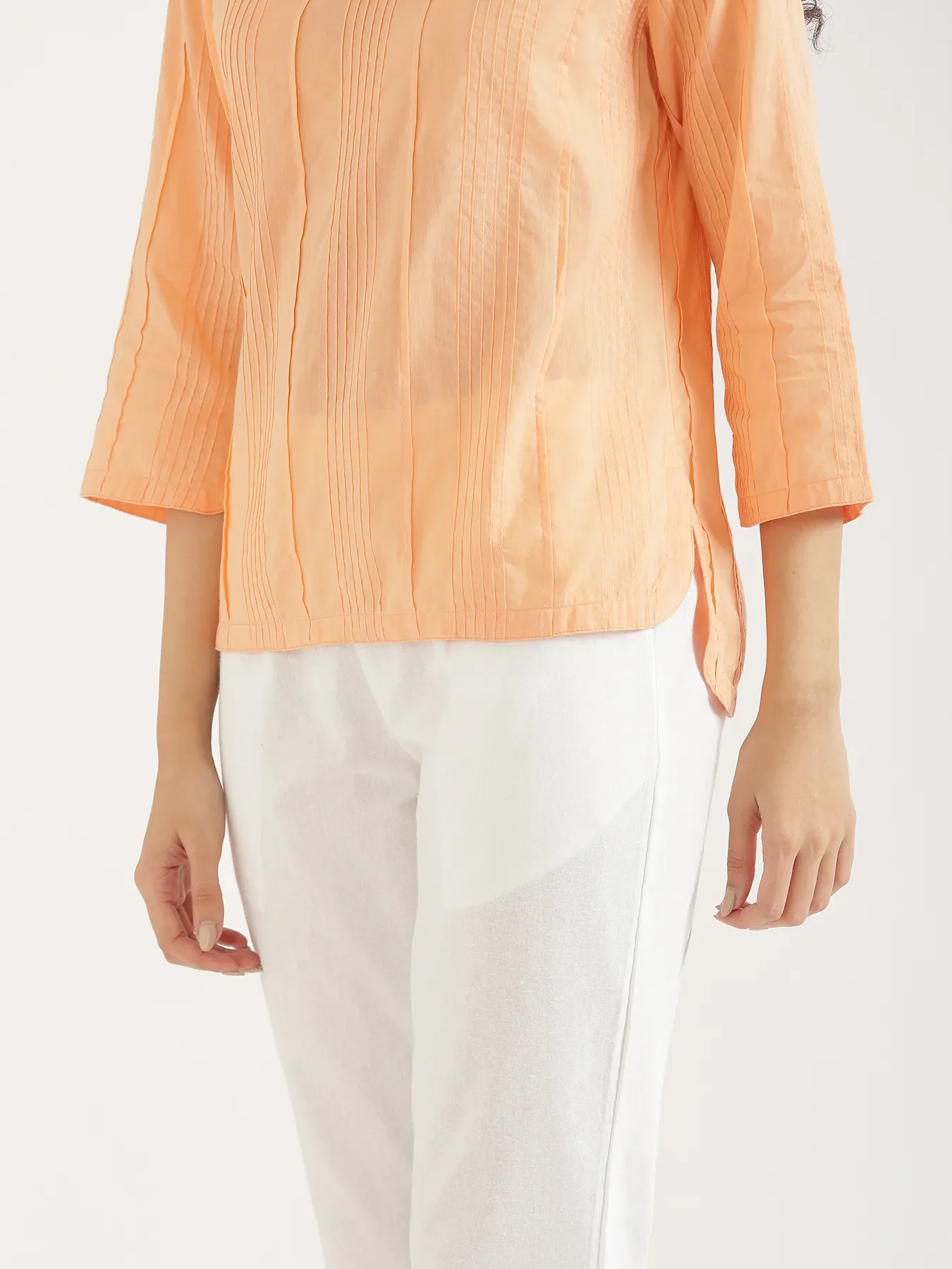 Women Peach Everyday Cotton Top - Image 9