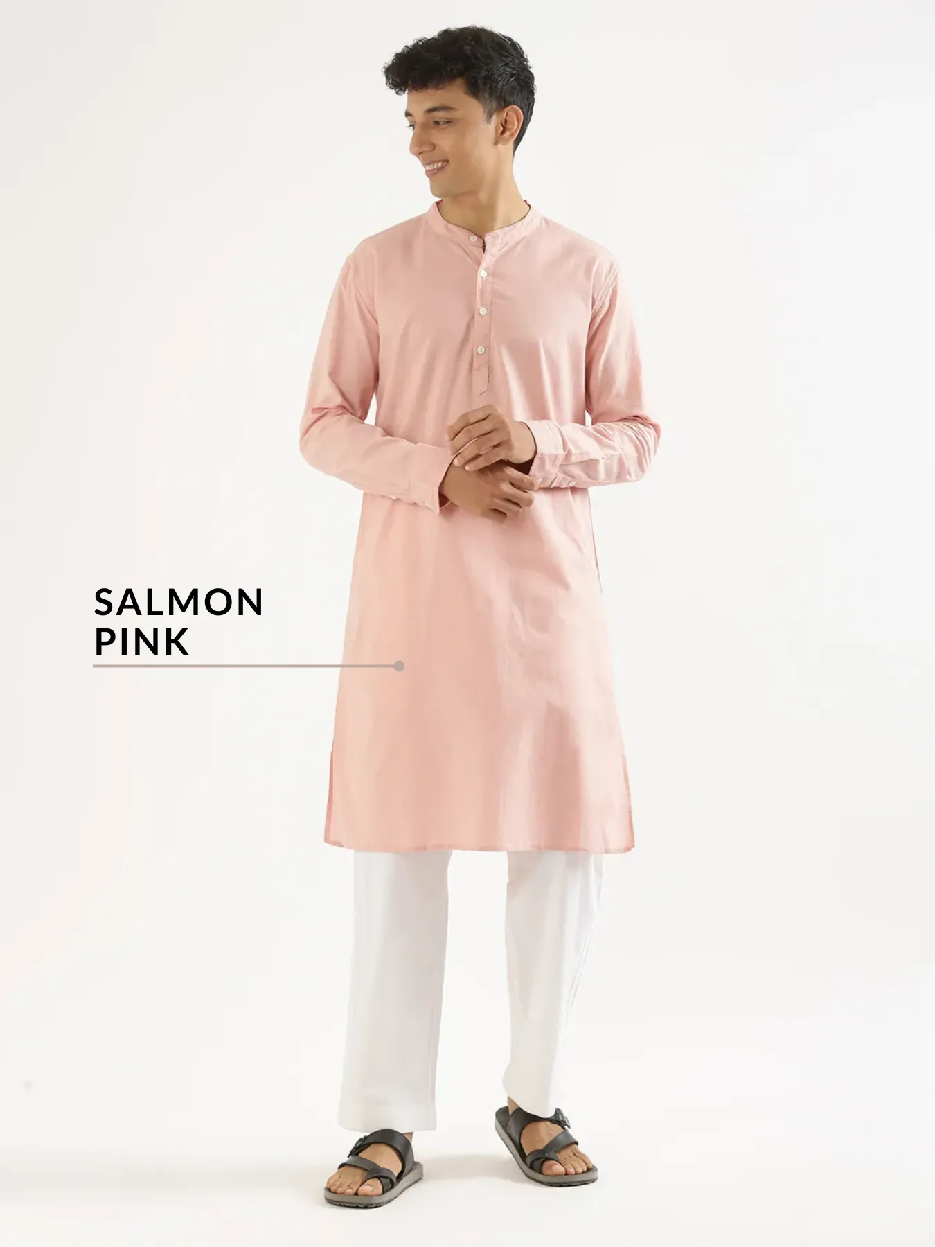 Pick Any 4 Men Airy Linen Long Kurta - Image 10