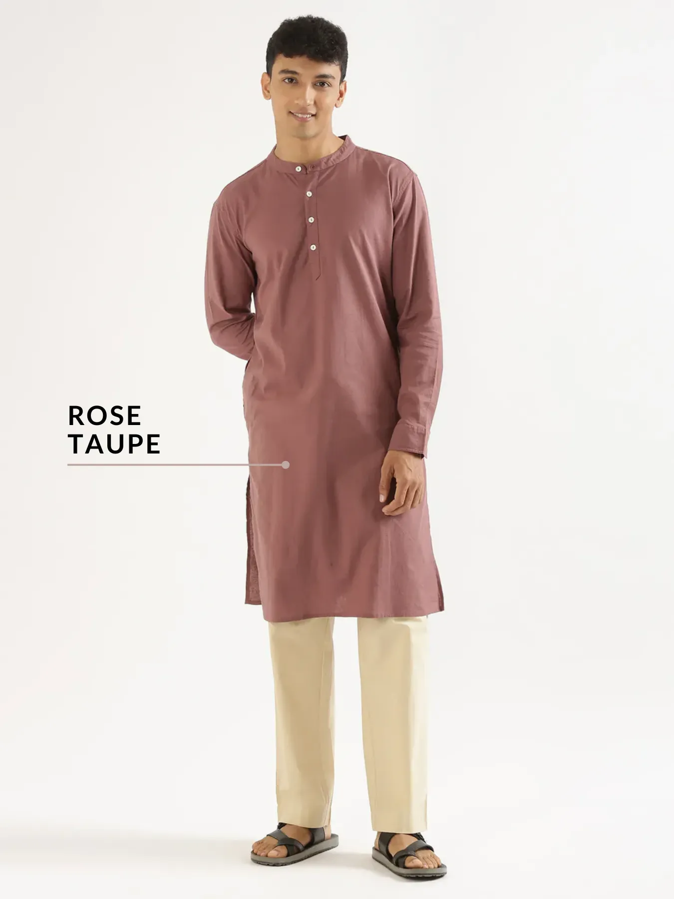 Pick Any 4 Men Airy Linen Long Kurta - Image 13