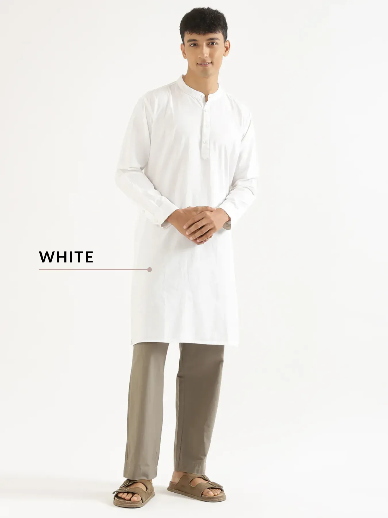 Pick Any 4 Men Airy Linen Long Kurta - Image 6