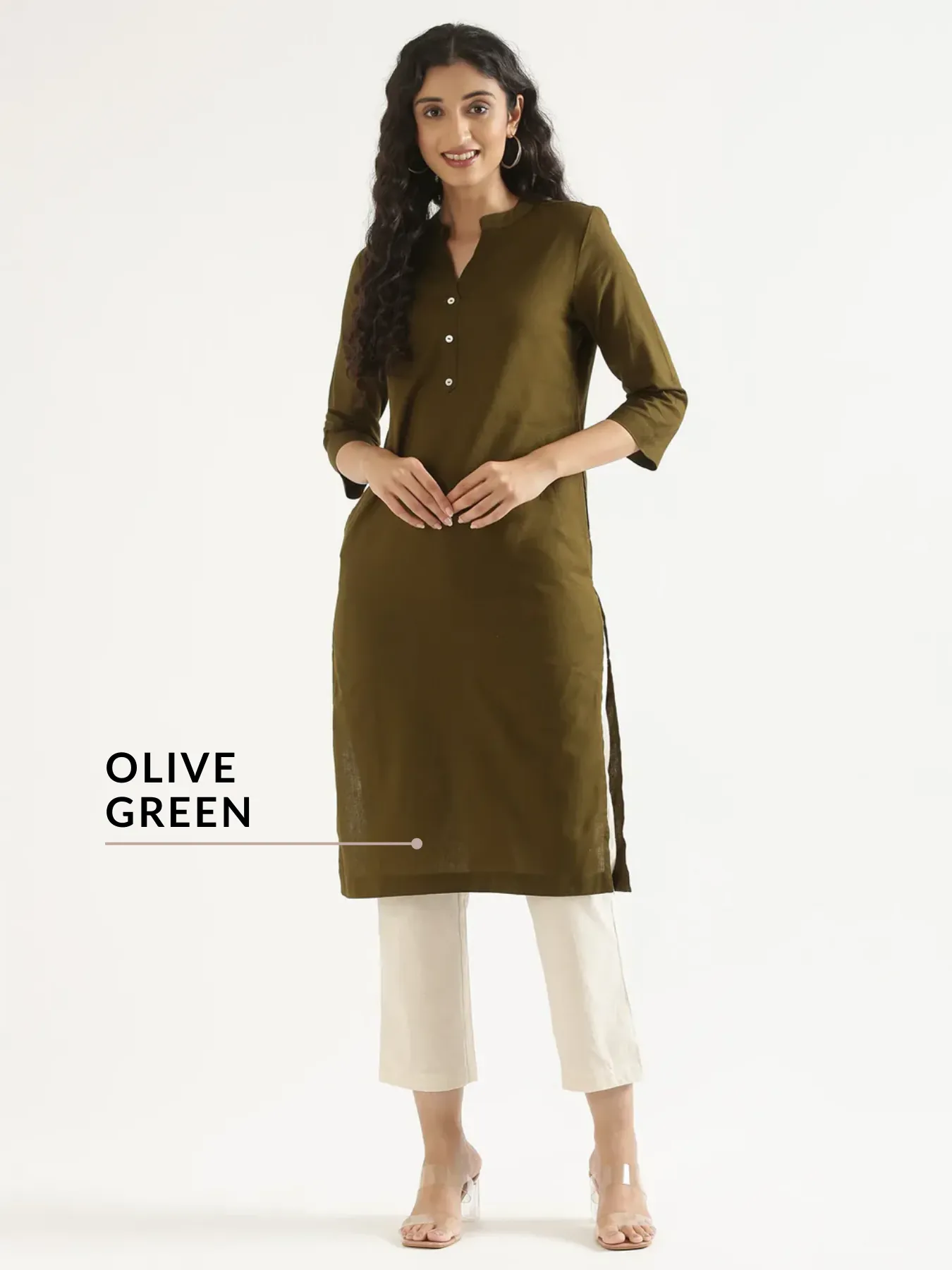 Pick Any 4 Women Airy Linen Long Kurta - Image 13