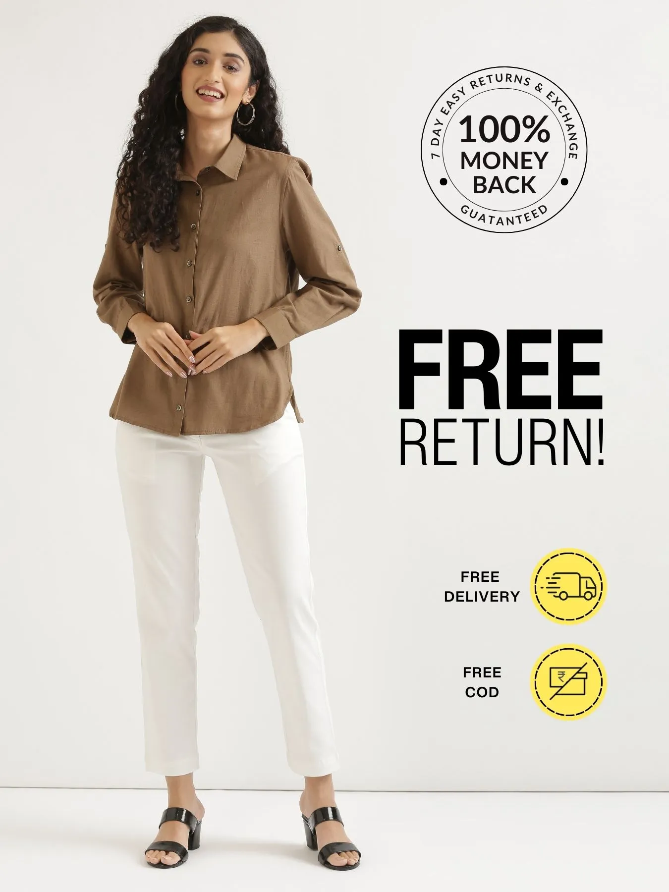 Pick Any 2 Women Airy-Linen Shirt - Image 19