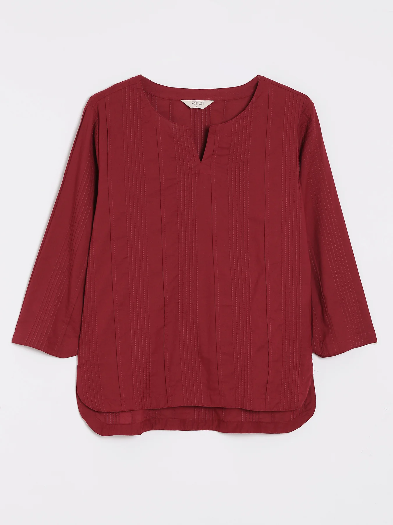 Women Raspberry Everyday Cotton Top - Image 9